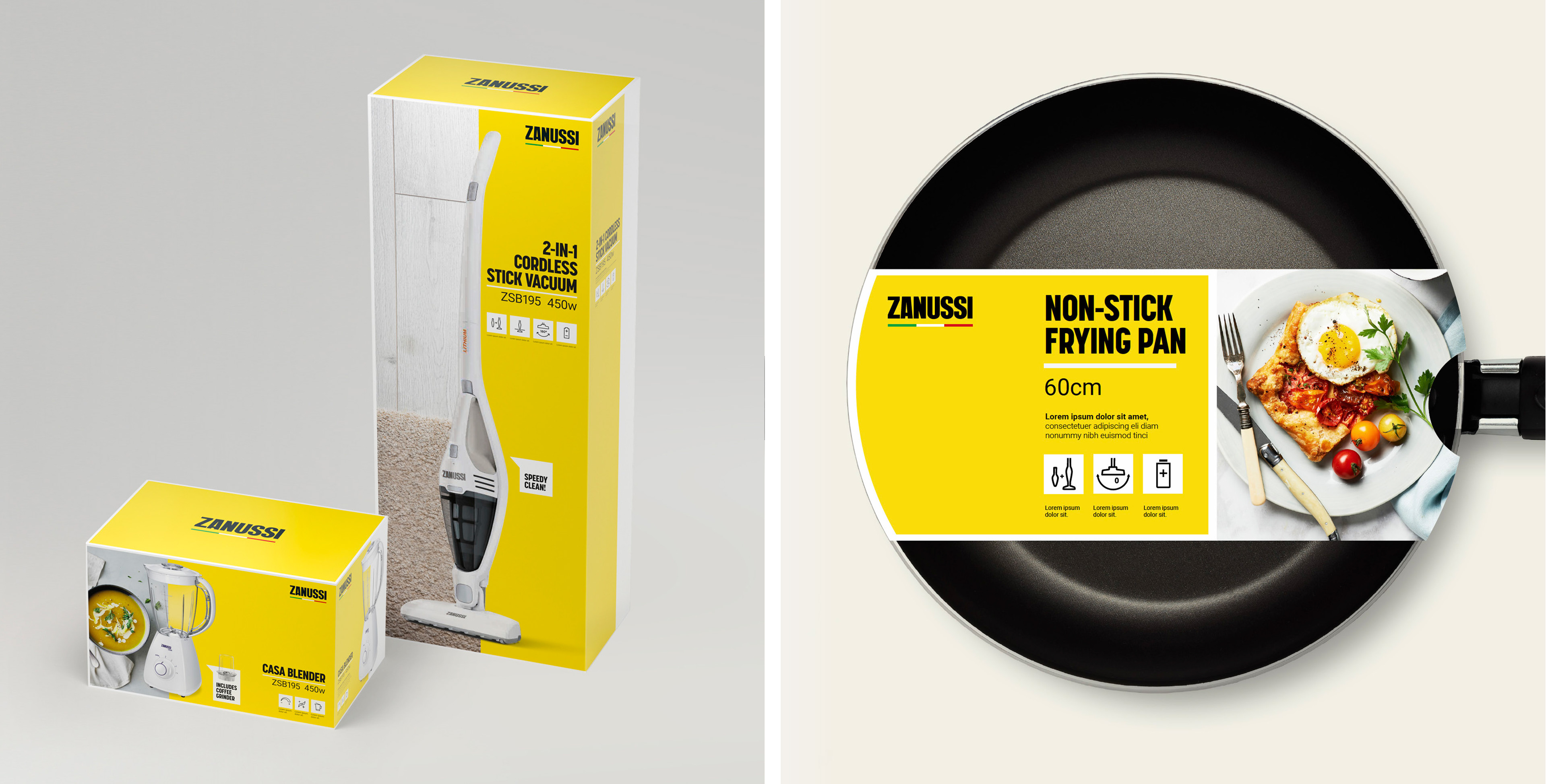 Zanussi packaging guidelined