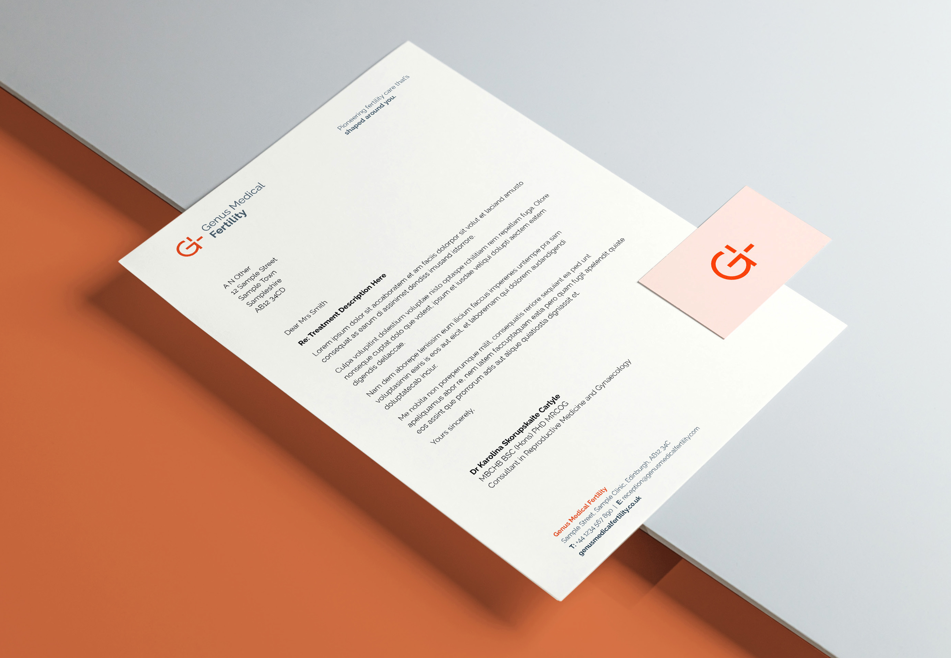 Genus stationery design - letterhead template and business card
