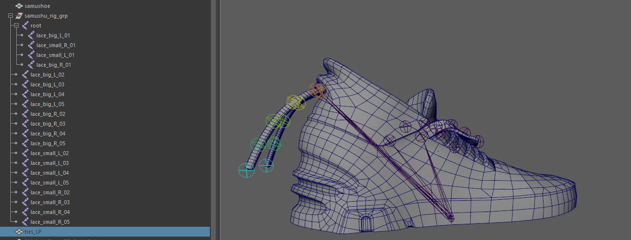 Decided to use UE5.1 physics on shoelaces, rigged in MAYA