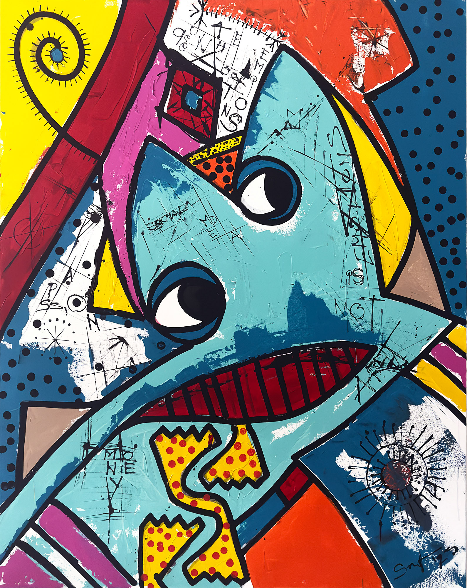 "I AM AN ARTIST", 2023 / 48x60' / Mixed media