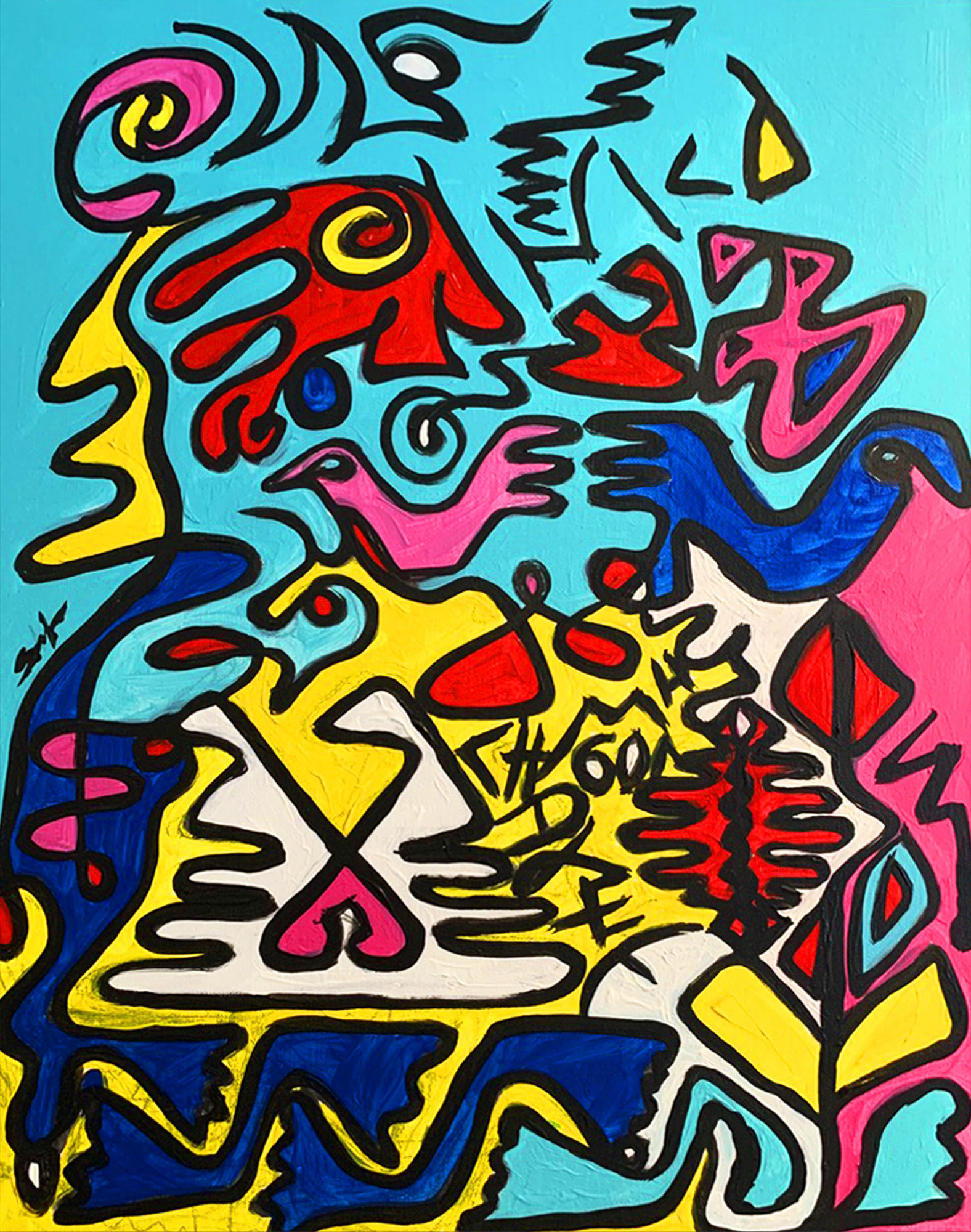 "SYMBOLS OF THE SOUL I", 2020 / 20x16' / Acrylic on canvas