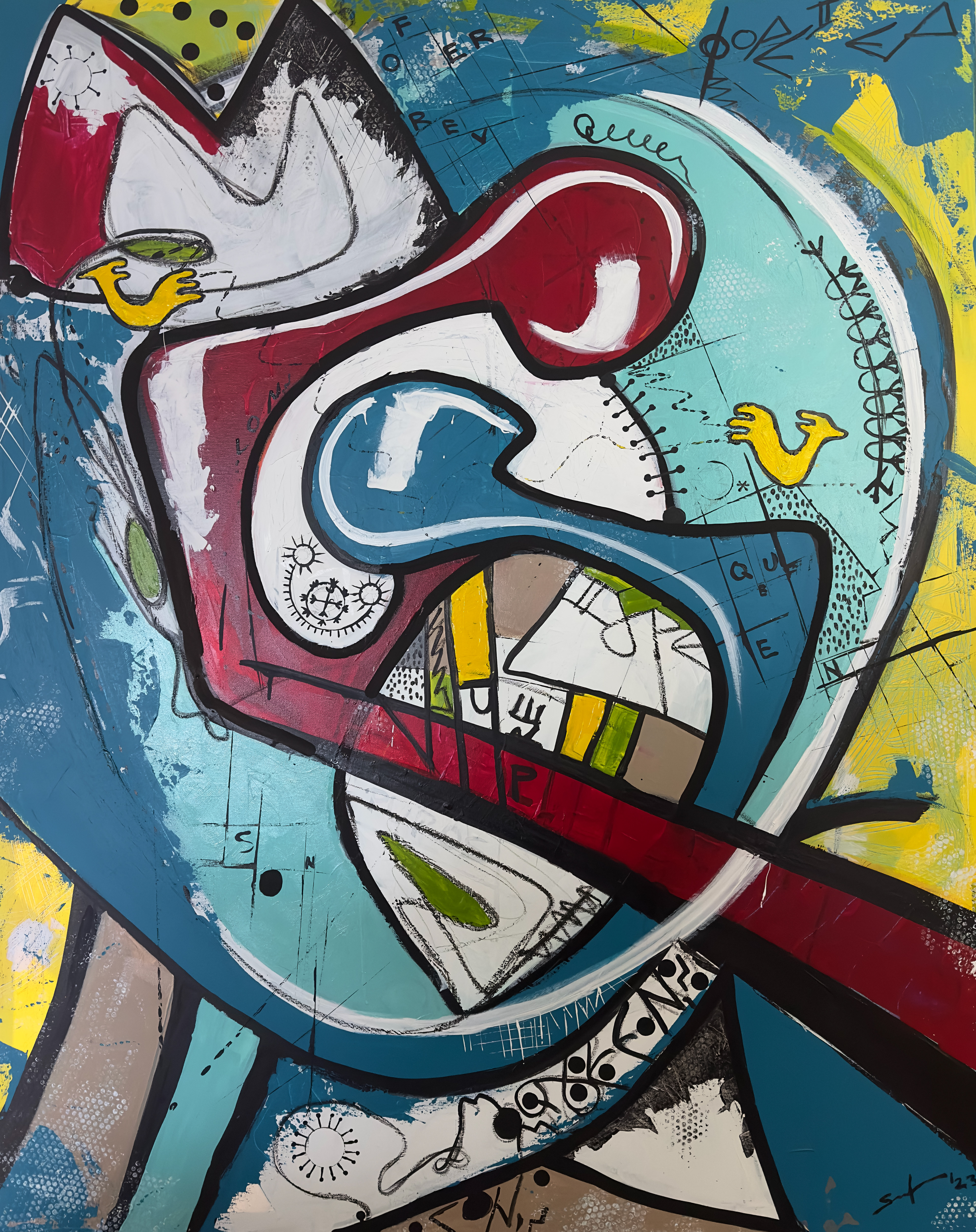 "SYNERGY OF LOVE",2023/ 48x60' / Mixed media