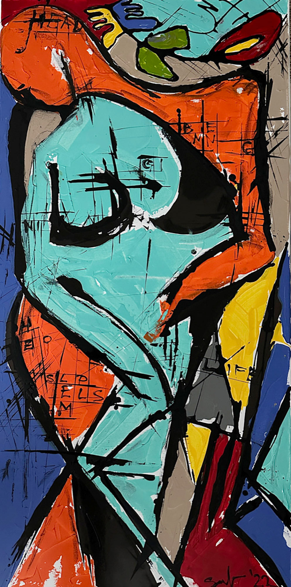 "ROSE FOR YOU", 2022 / 24x28' /  Mixed media