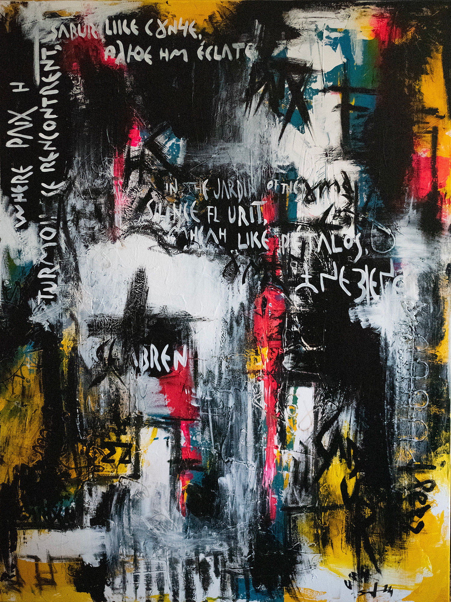 Urban Poetry, 2024 / 36x48' / Mixed media_jpg