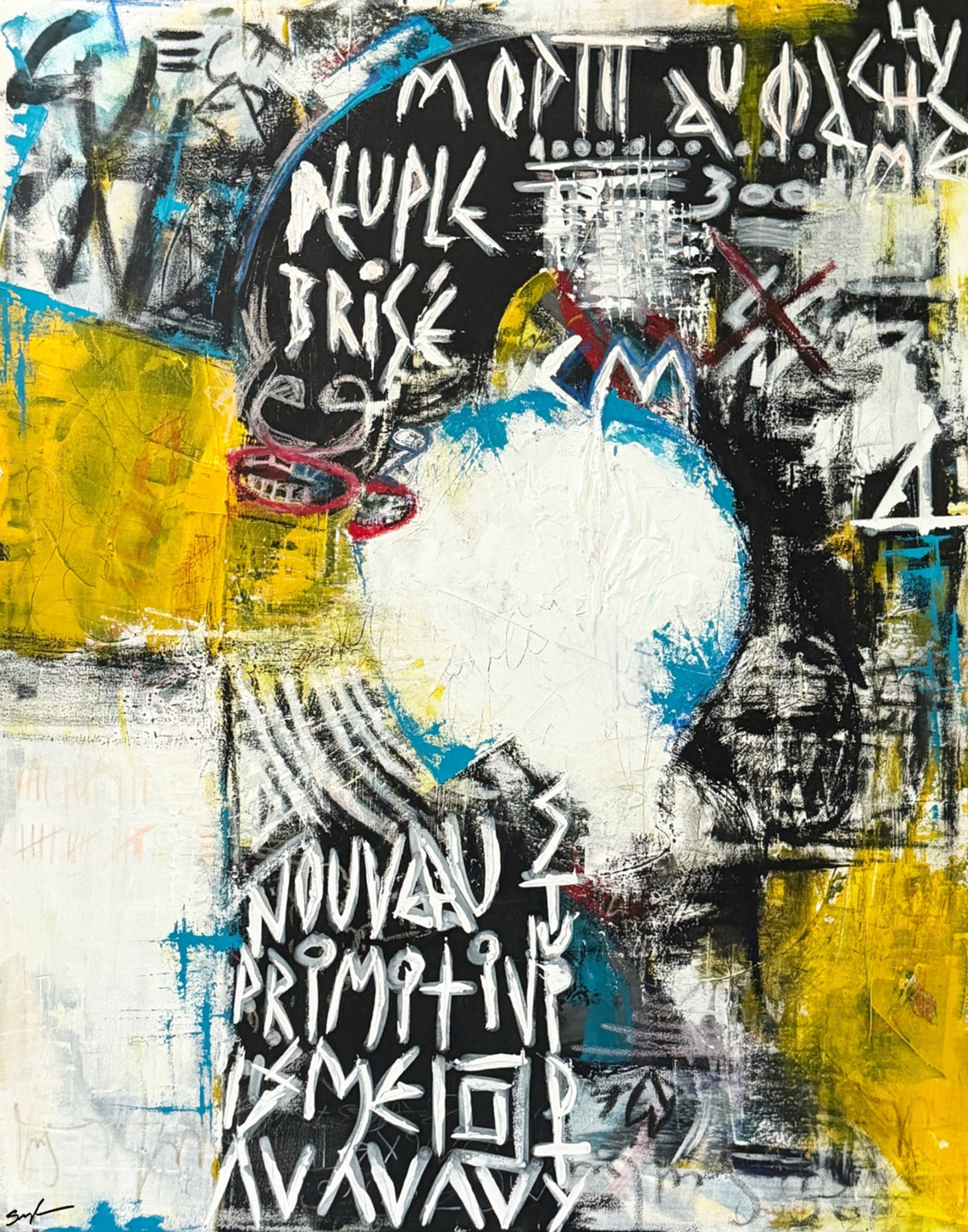 Nouveau Primitif / 48x60' / 2025, Mixed media