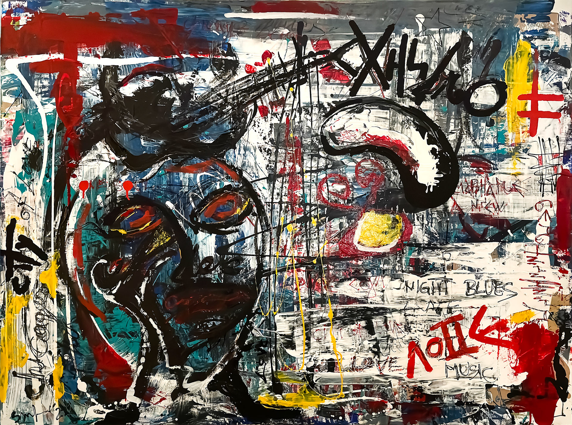 "MY SOUL NEEDS EXPRESSION!", 2022 Chicago / 36x48' / Mixed media