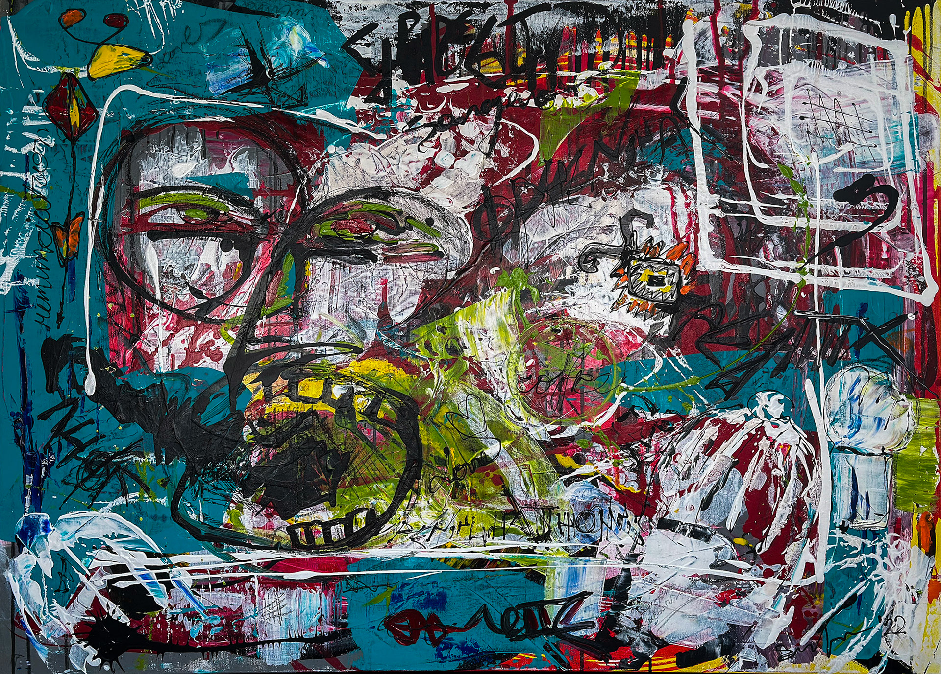 "MY SOUL NEEDS EXPRESSION!", 2022 Sarajevo / 36x48' / Mixed media