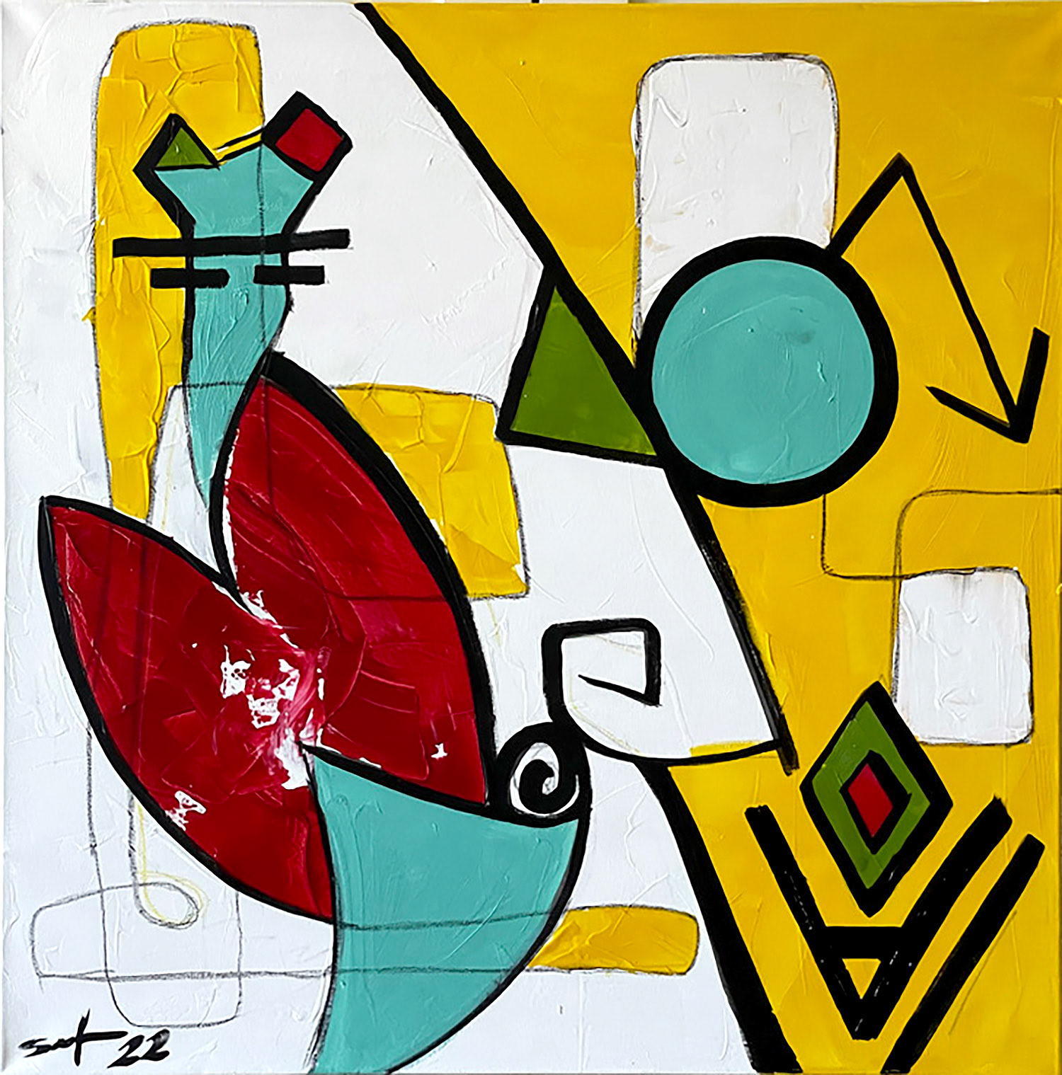 "WoMAN", 2022 / 30x30' / Mixed media