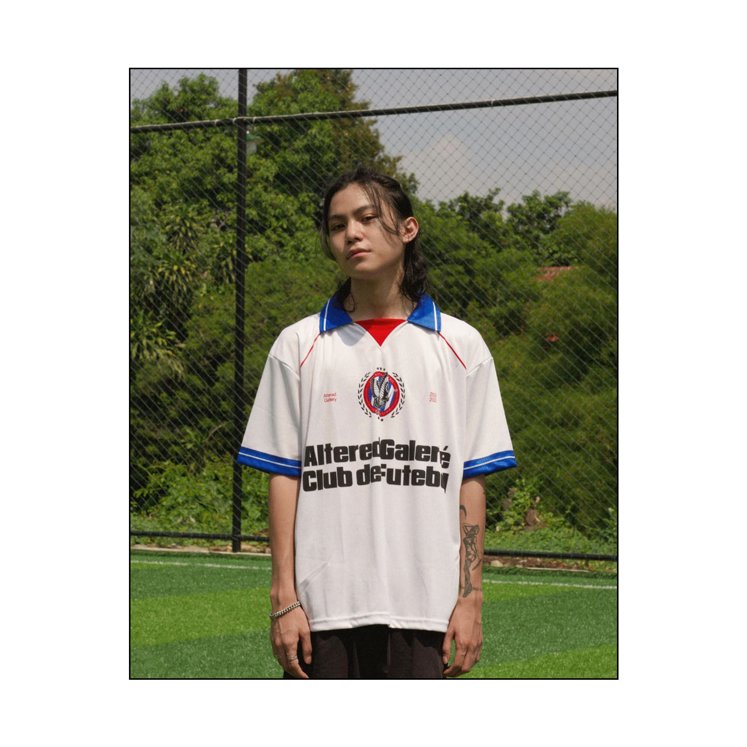 Our soccer jersey, designed by me, which sold out in a few minutes and restocked due to high demand.