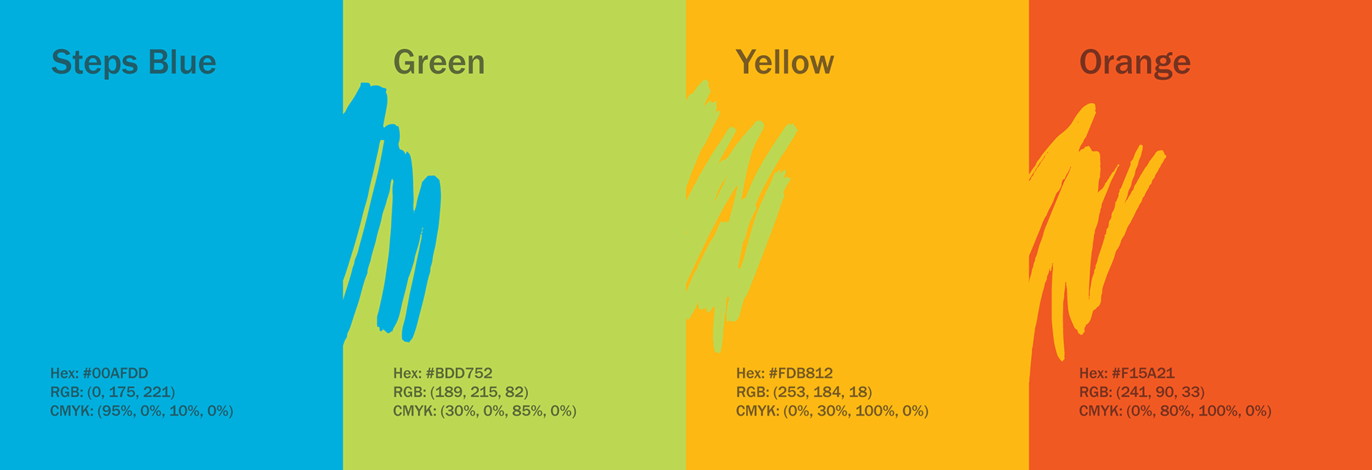 Charity marathon rebrand color scheme