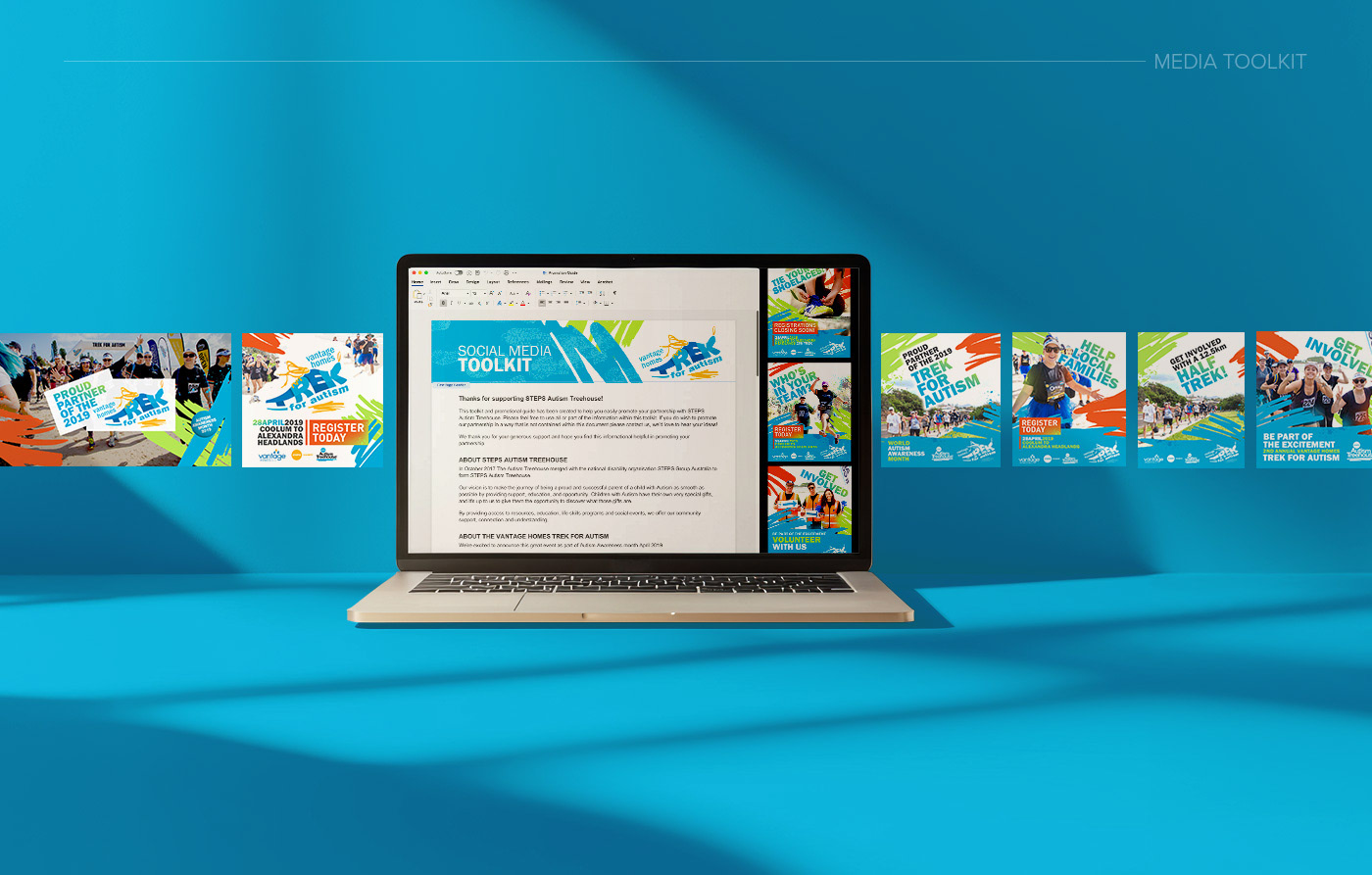 Showcase of a social media toolkit and charity partners