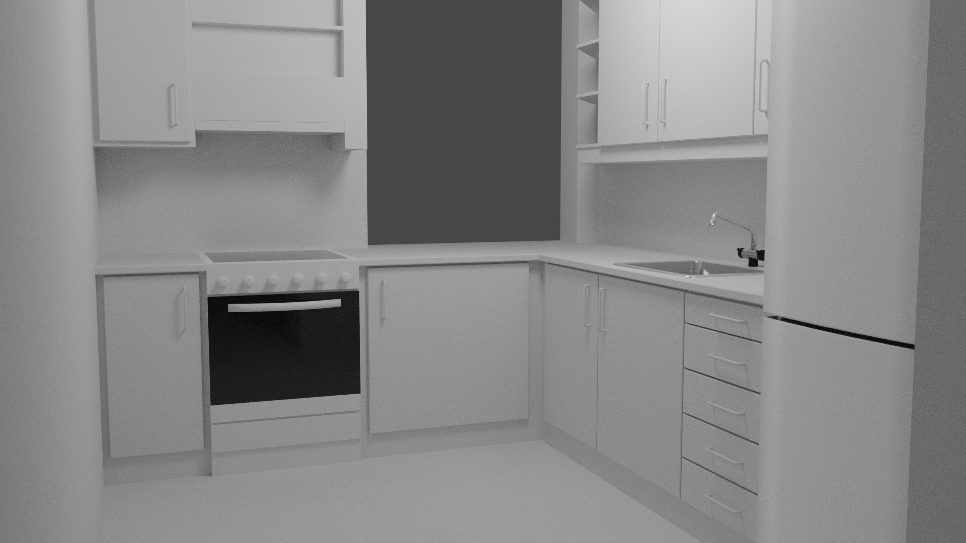 Render of Kitchen from Blender