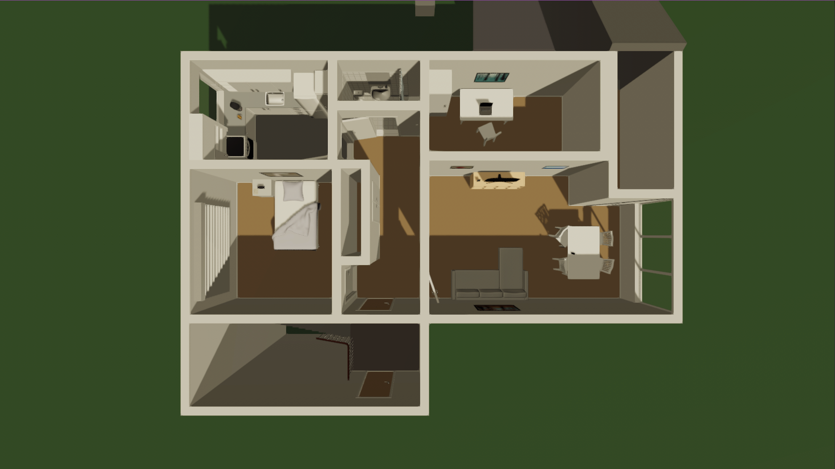 Topdown view of the apartment