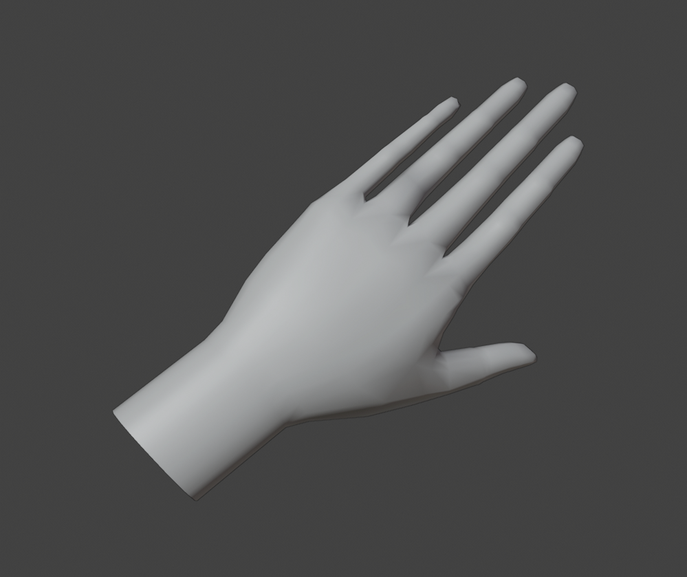 The hand, raw in Blender