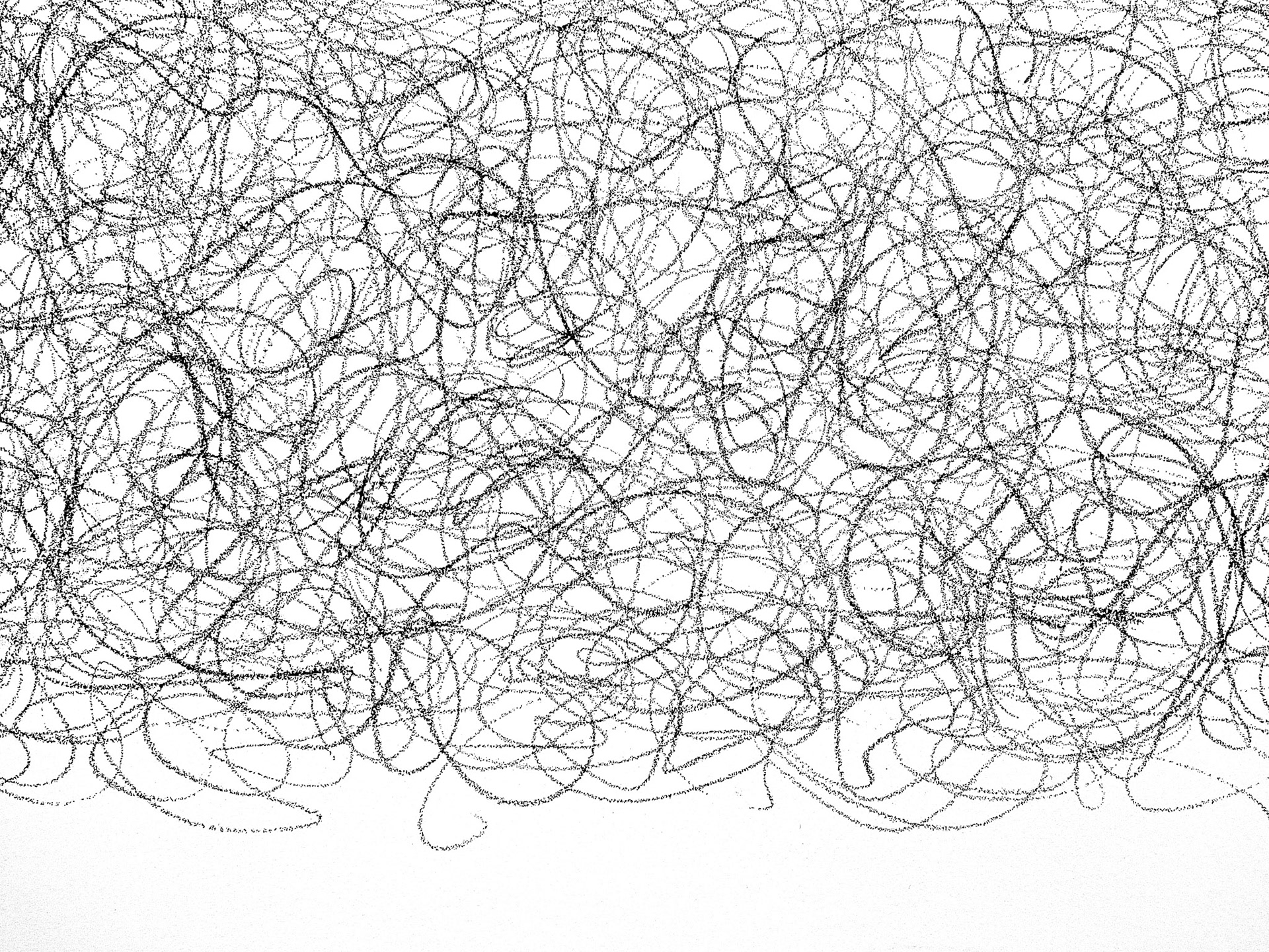 "Composition in 2B, 4B and 6B" (detail). Wall drawing. Anchor Art Space 2010.