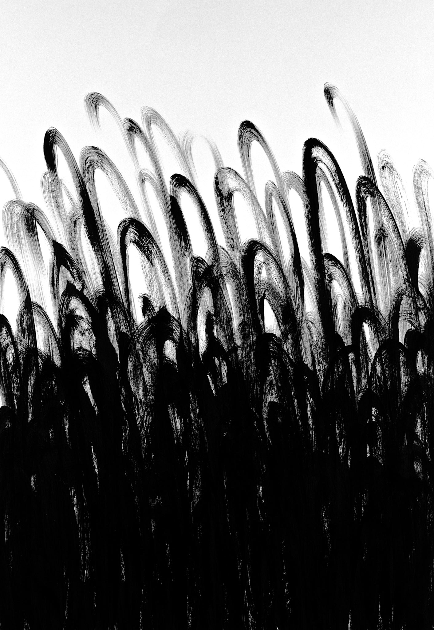 "Carbon Black # 6". 2011. Acrylic on paper. 30"x22".