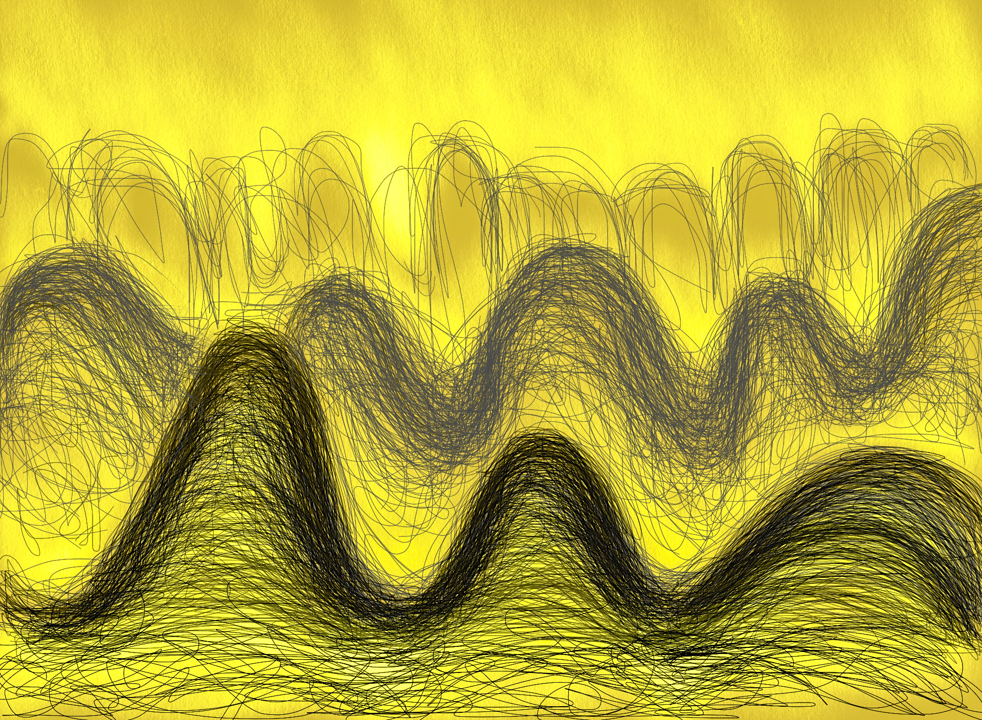 Sun Arriving On Bosom Mountains. 2012. iPad drawing. Prints in various sizes. (13"x 19" - $110).