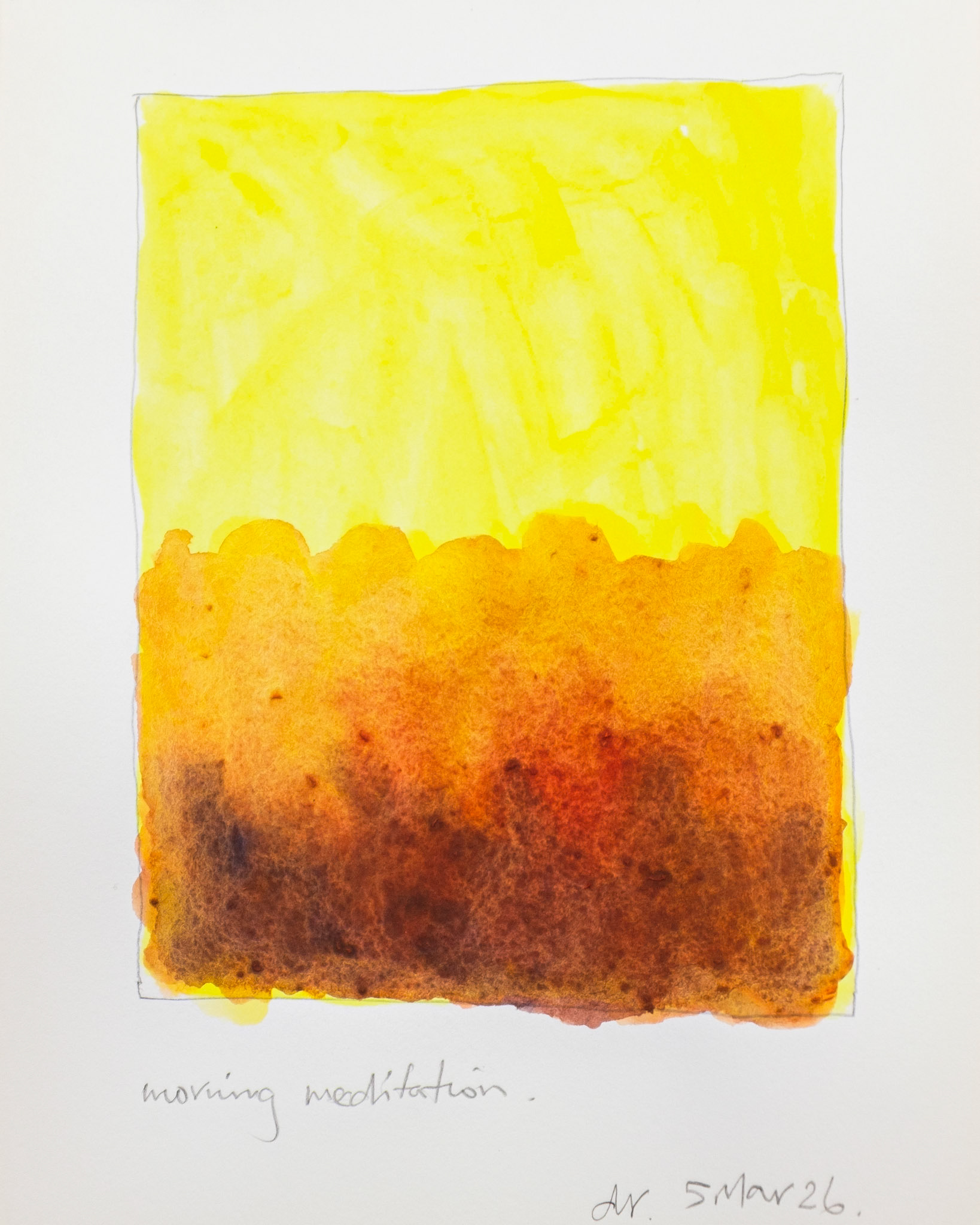 Morning Meditation. Watercolor. 2022.