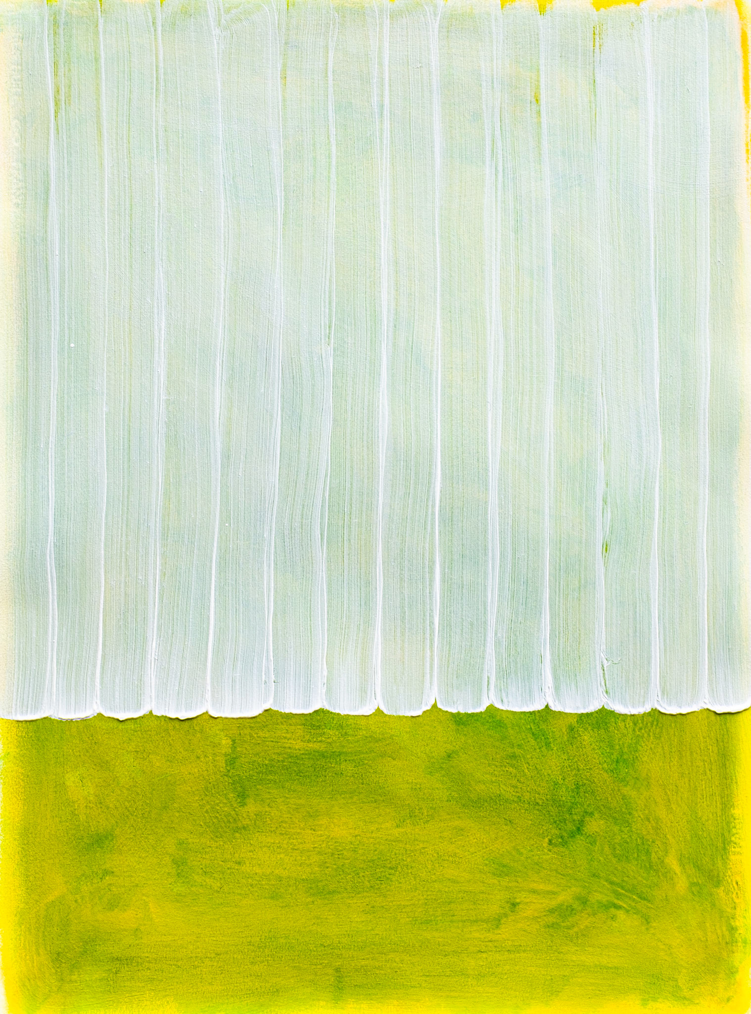 "White Veil on Green". 2019. Oil on Arches Oil paper. 30"x22".