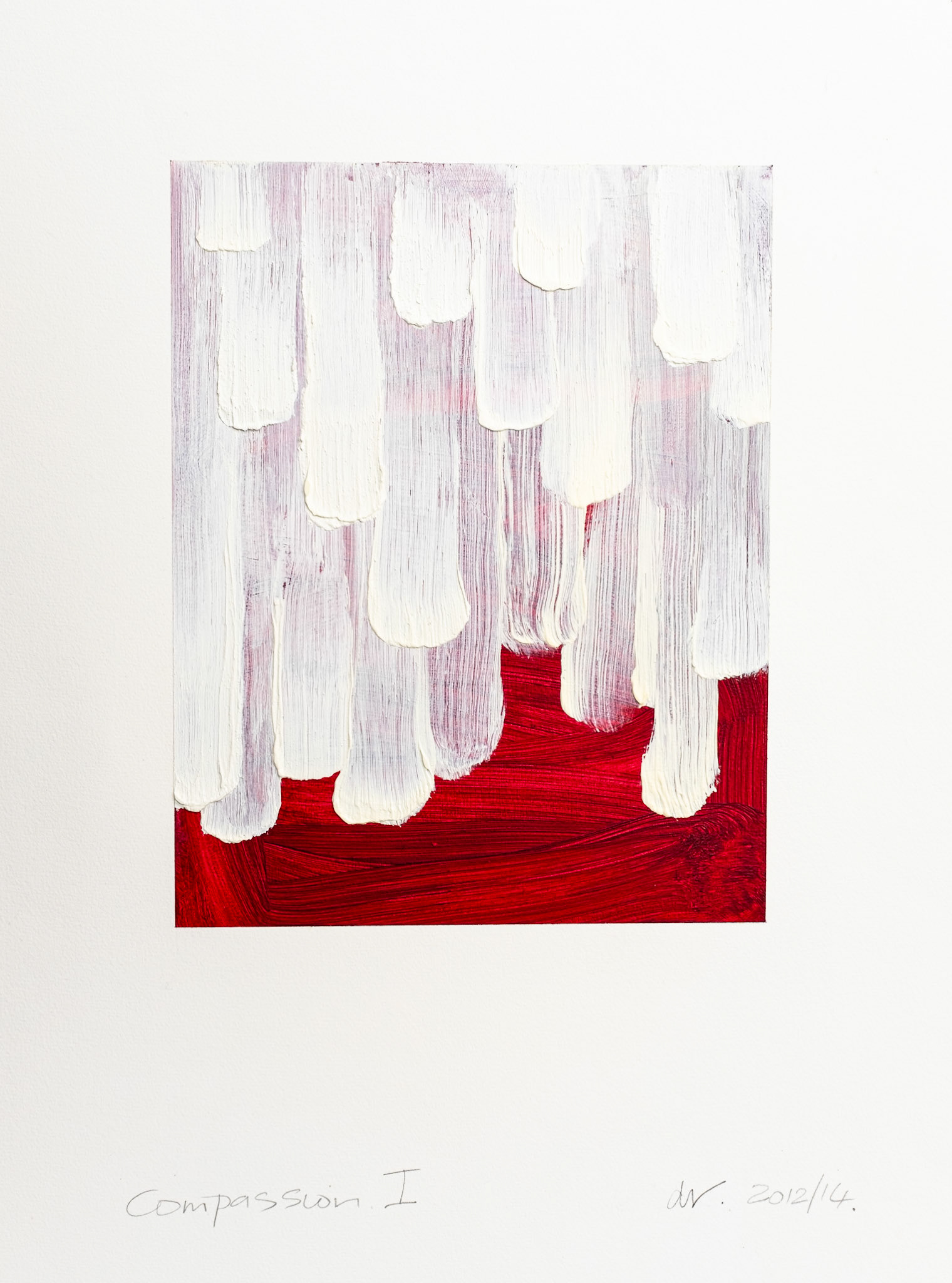 "Compassion 1". 2012-14.  22” X 28”.  Oil on Arches oil paper, mounted on panel. (Private Collection)