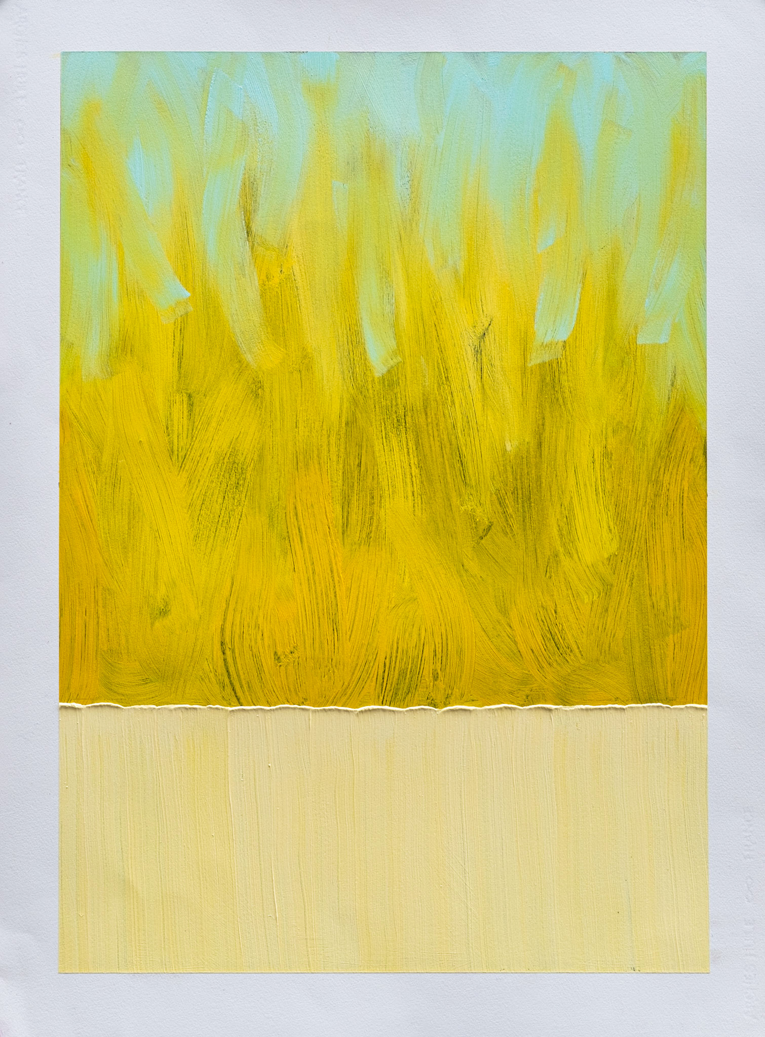 "River" (Morning). 2019. Oil on Arches oil paper. 30"x 22".