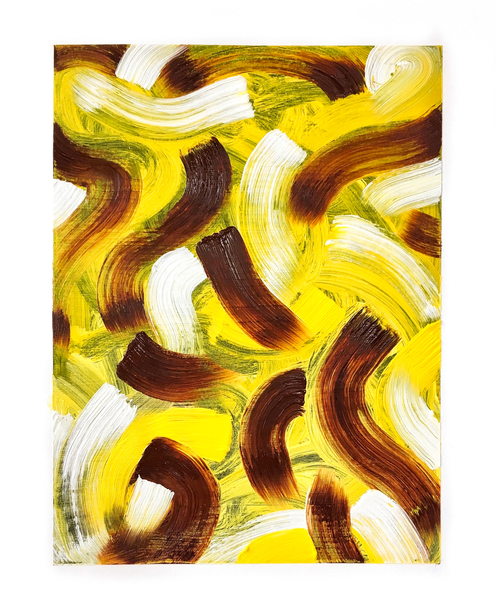 "Brush Dance". 2017. Oil On Arches Oil Paper, 30”X22”.
