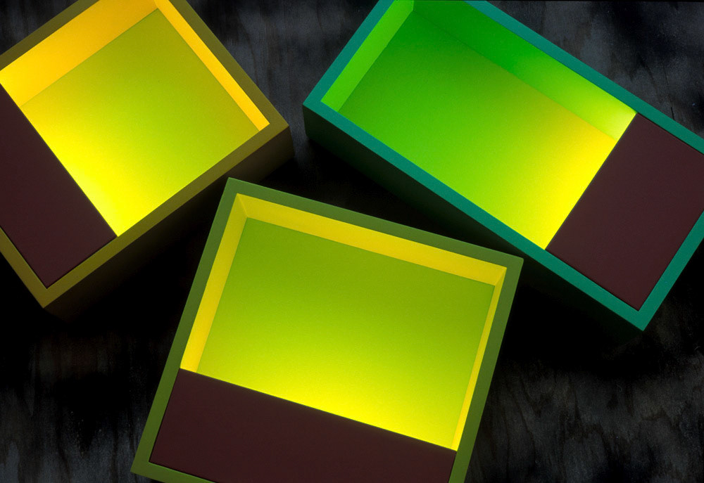 "Delft". 1995-Present. Wall mounted. Mixed media in various sizes. International prize winning series.