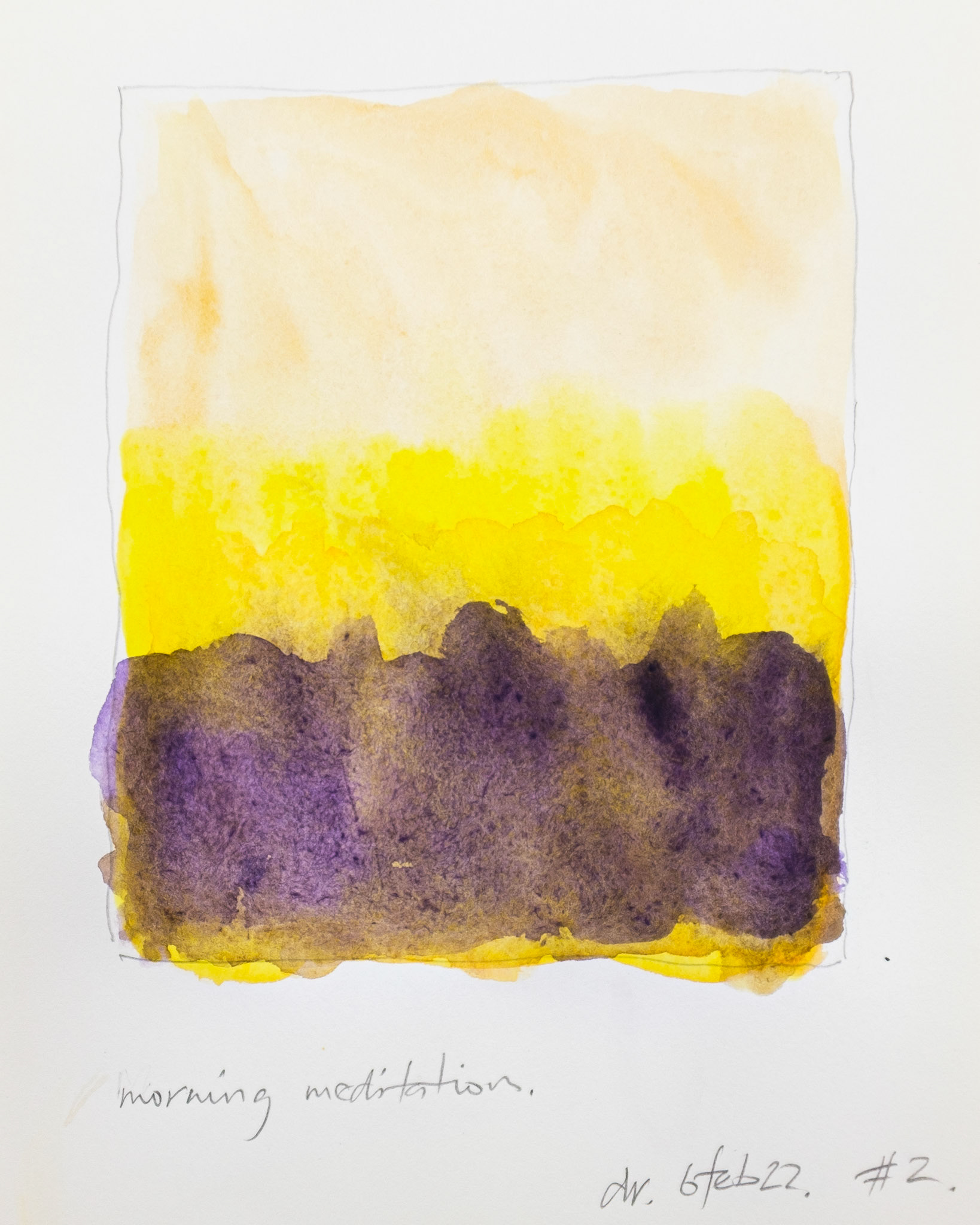 Morning Meditation. Watercolor. 2022.