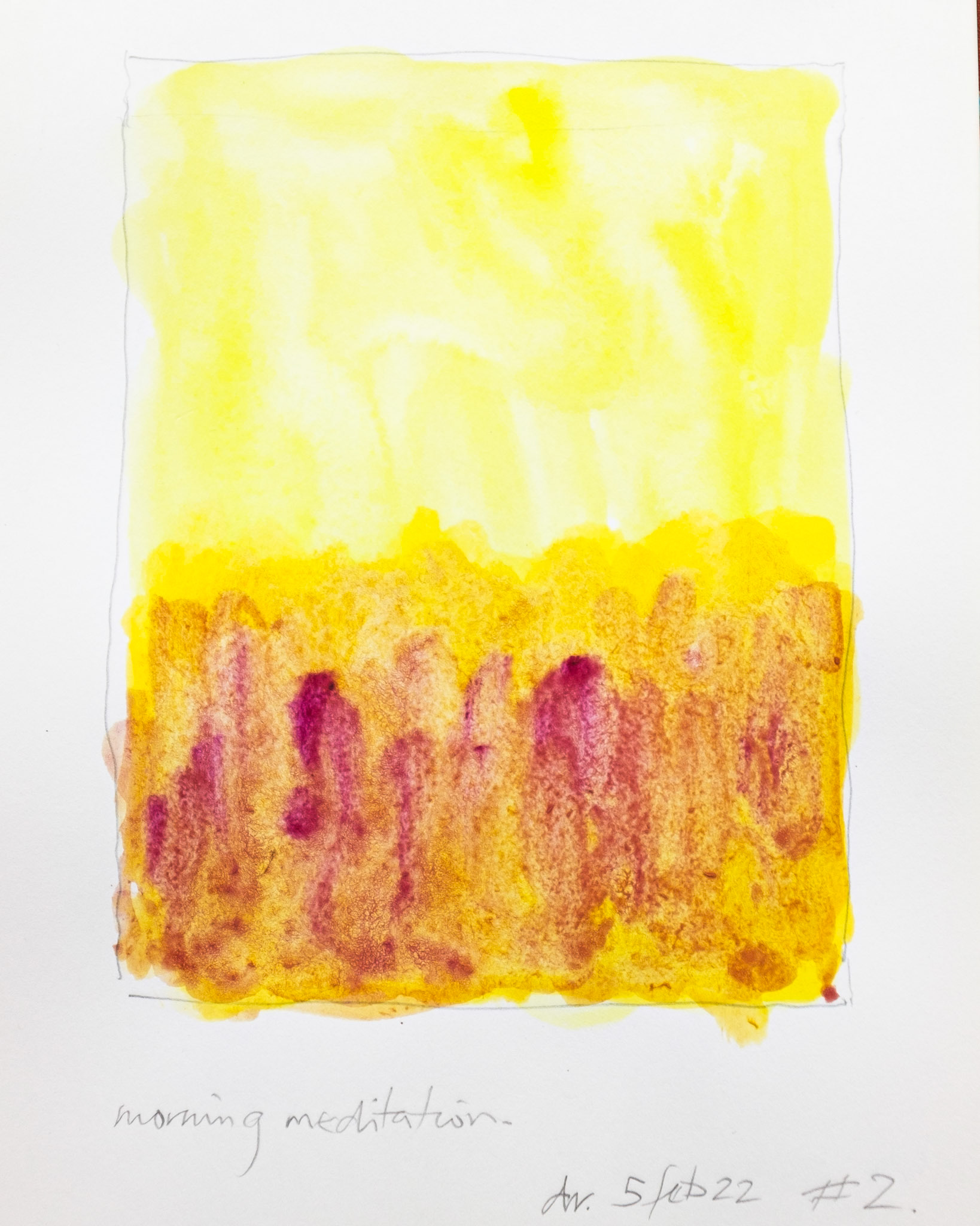 Morning Meditation. Watercolor.