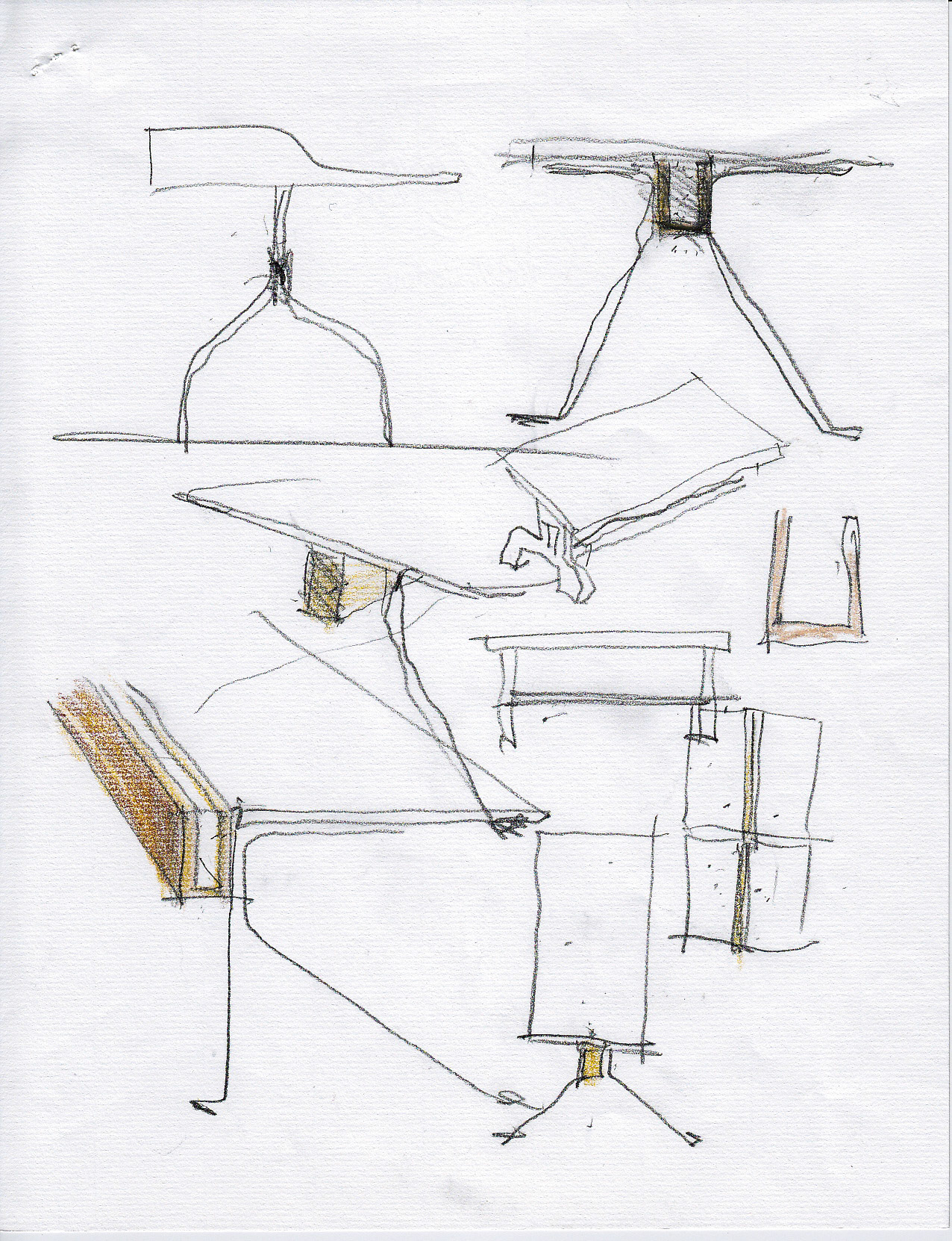 Study ideas for a desk. 2017.