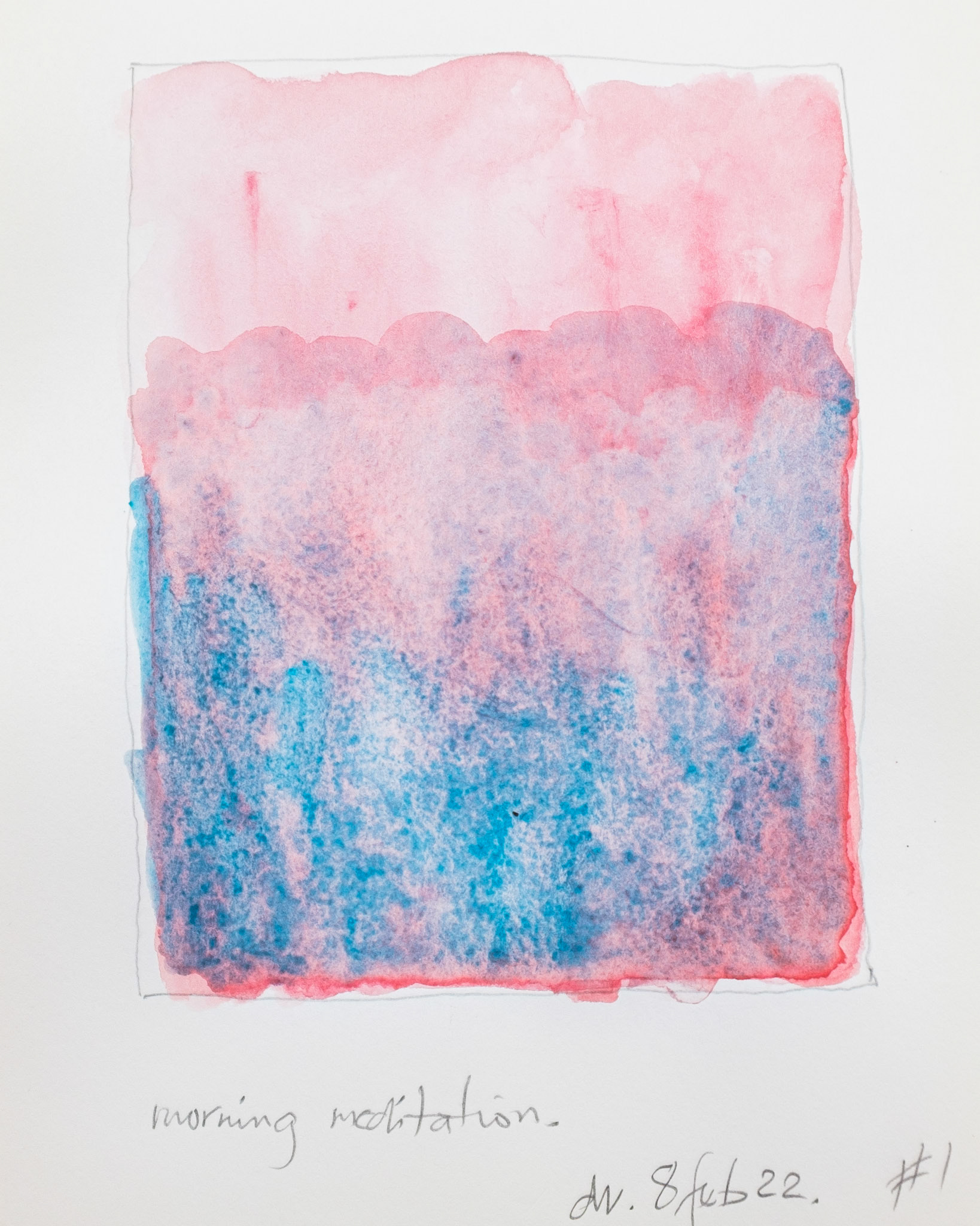 Morning Meditation. Watercolor. 2022.