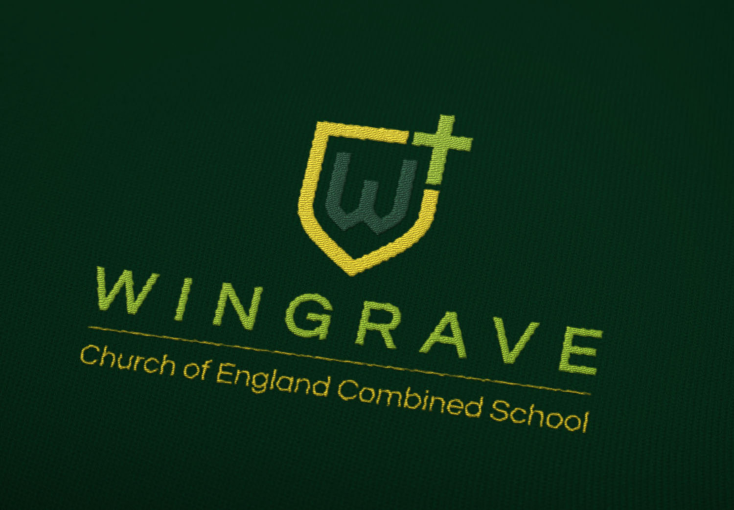 School Embroidered logo design