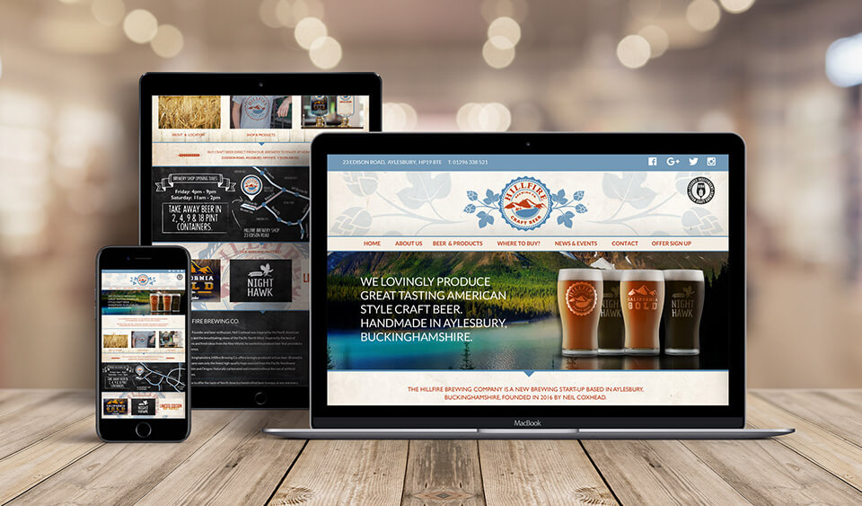 Hill Fire Brewery Website Design