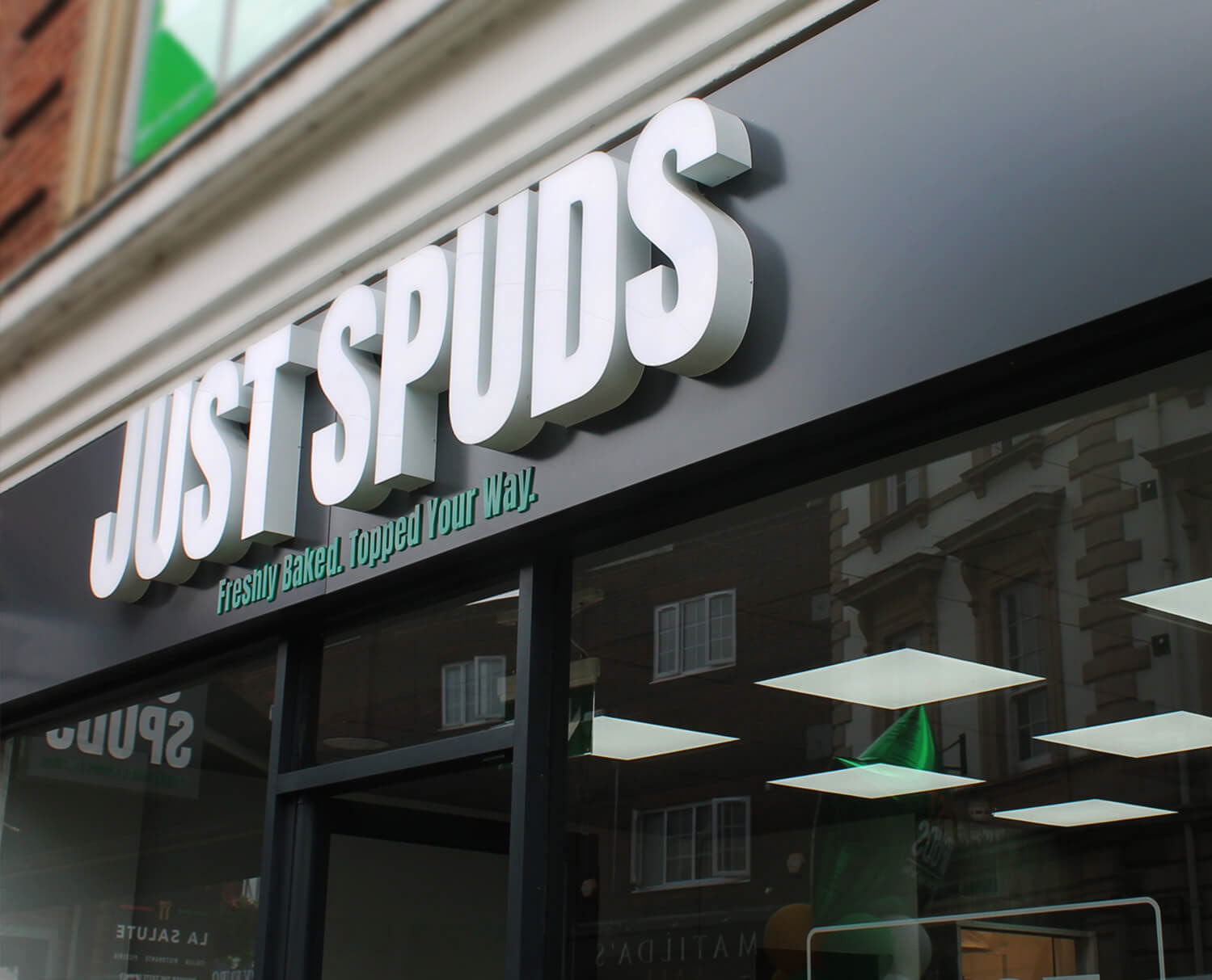Just Spuds Shop Sign - Photos by jpgm.co.uk