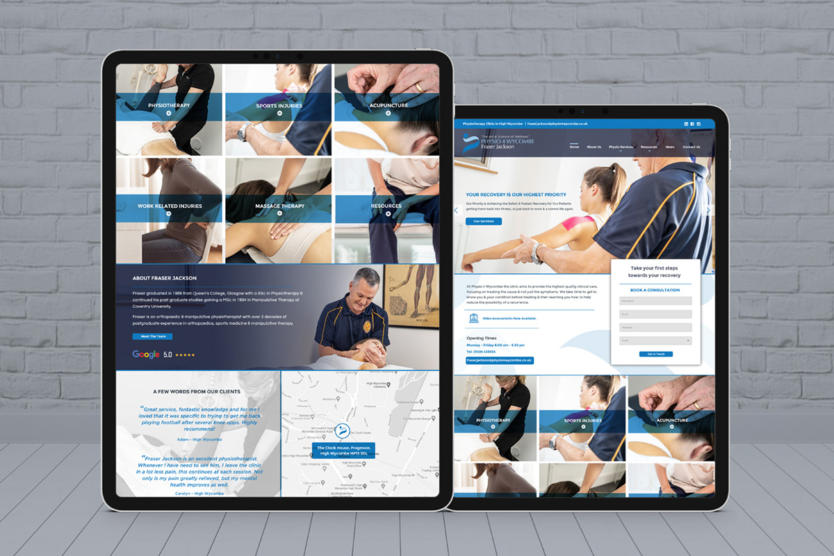 Physio 4 Wycombe - Website Design