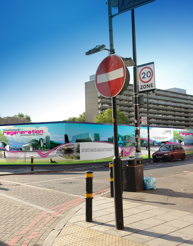 Southwark Council Regeneration Hoardings Design