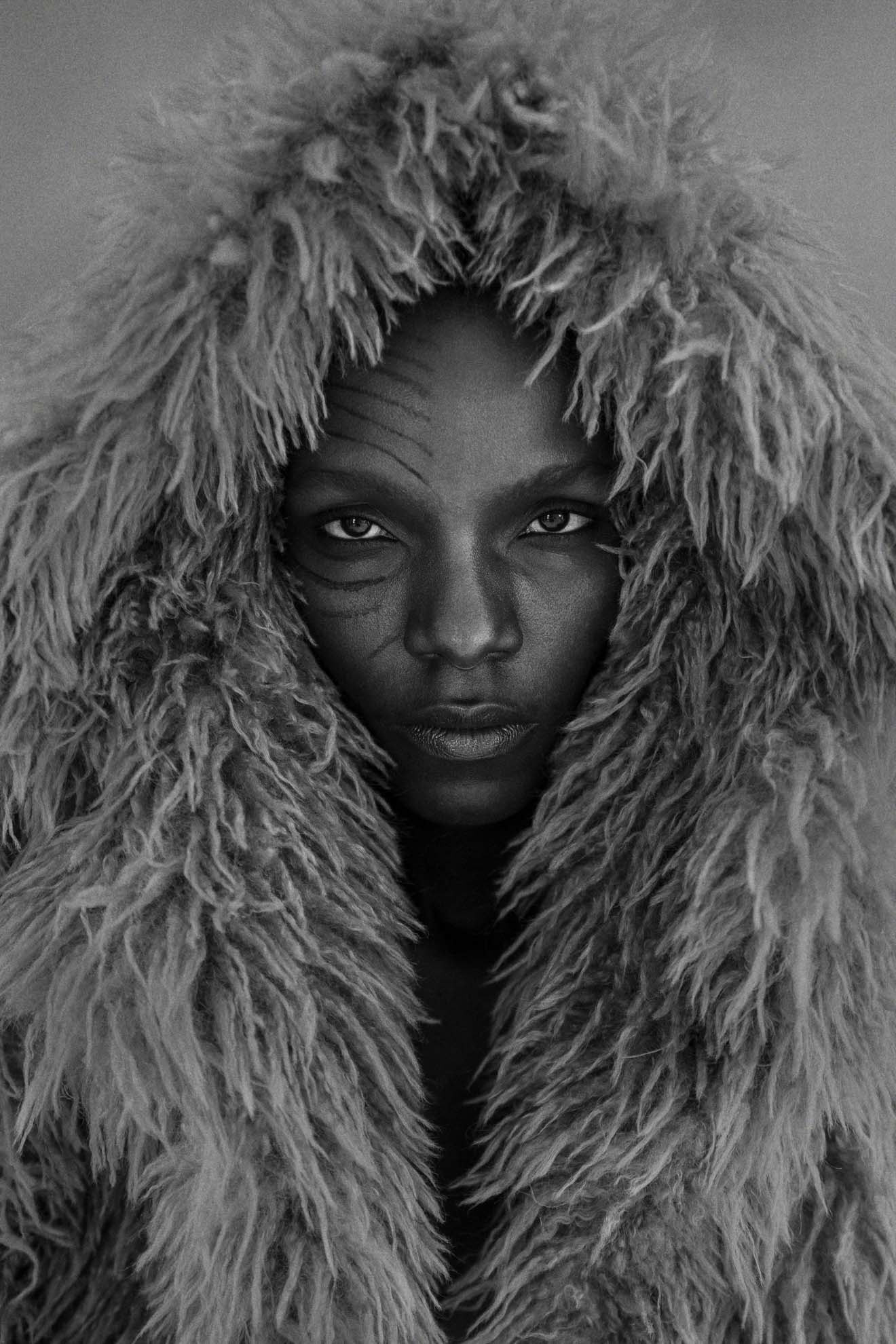 "Gaze" – Portrait of Manka Menga, from the series "Portrait of a Poet: A Journey Through Layers".