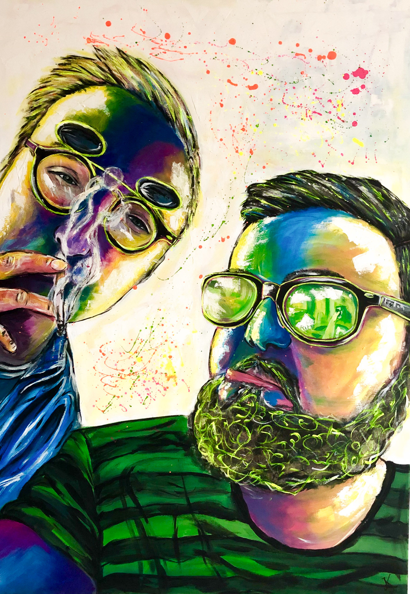 "Buddies 1" 2020 Öl, Acryl auf Leinwand