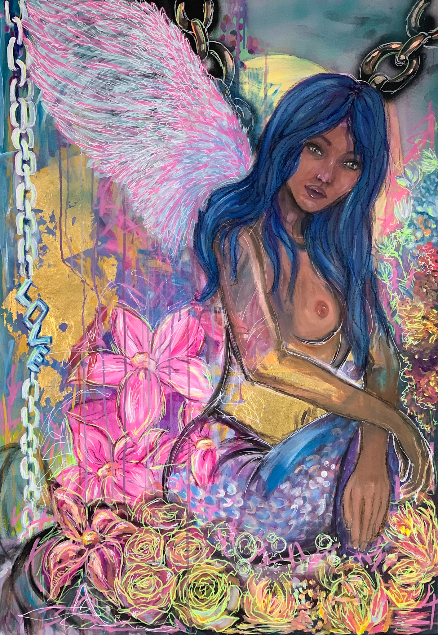 "FEE" 100 x 70 cm Mixed Media on Canvas