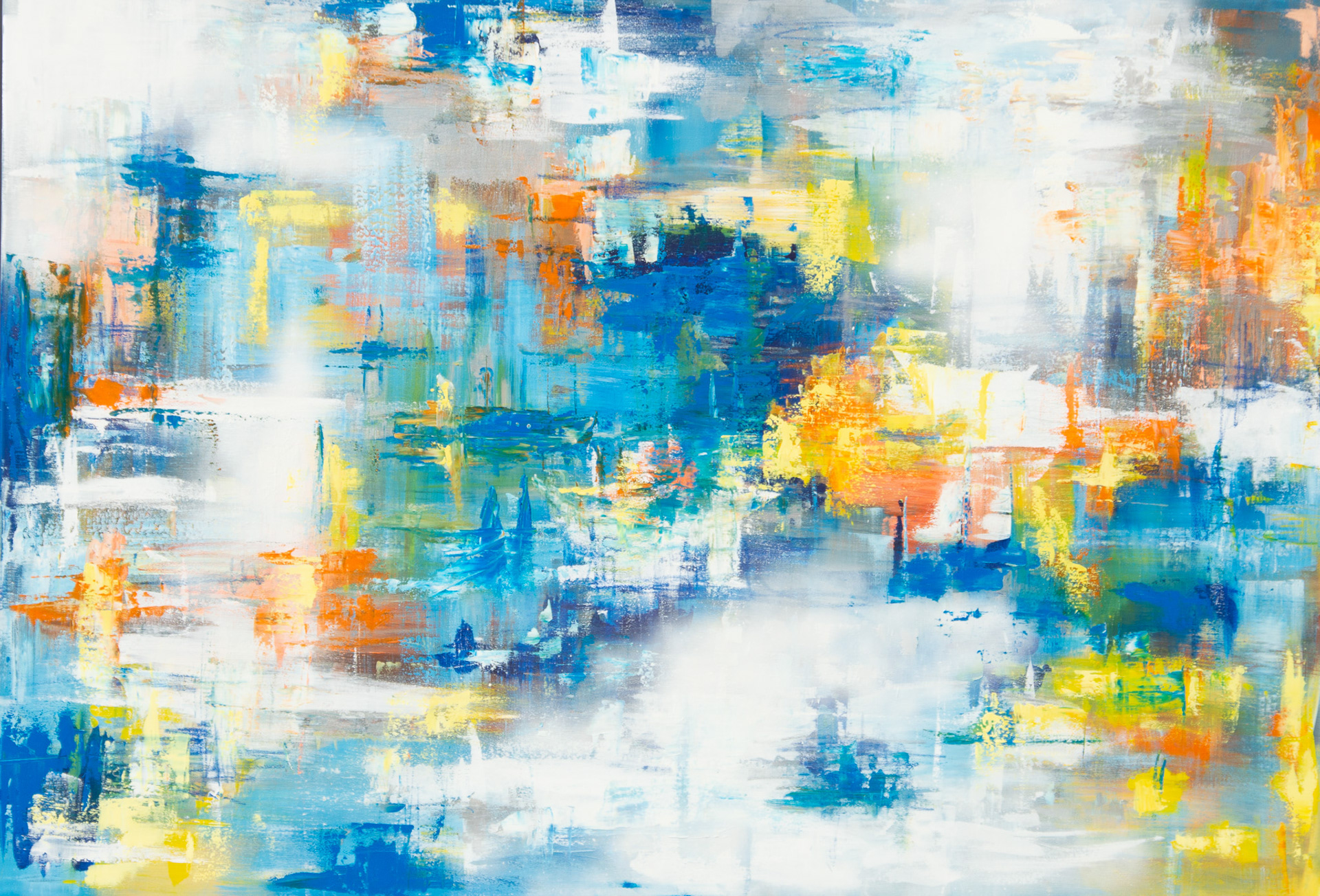 "Friendships" 2024, Acryl auf Leinwand 100 x 150 cm