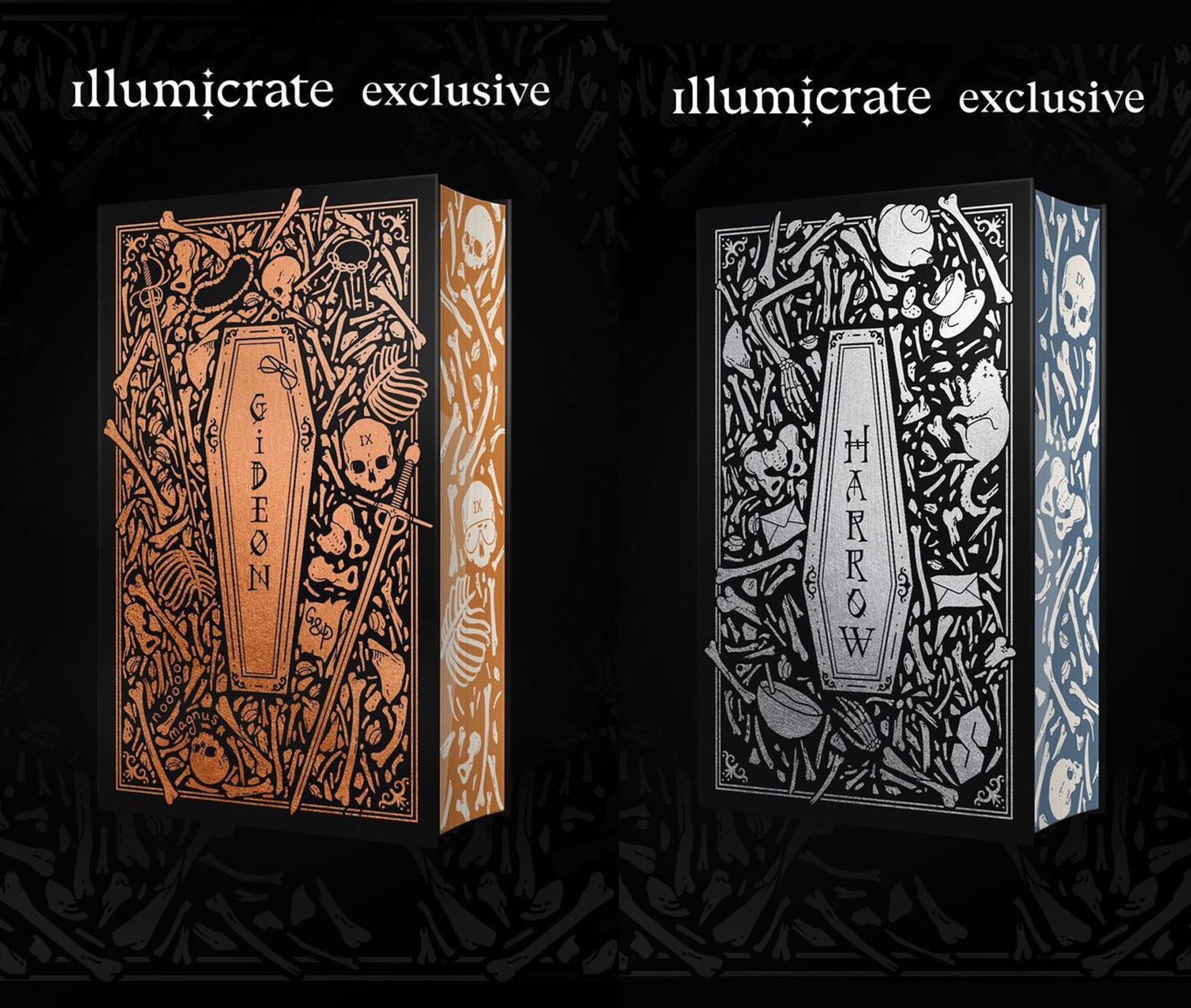 Naked hardback and spray edges designed for Locked Tomb special edition