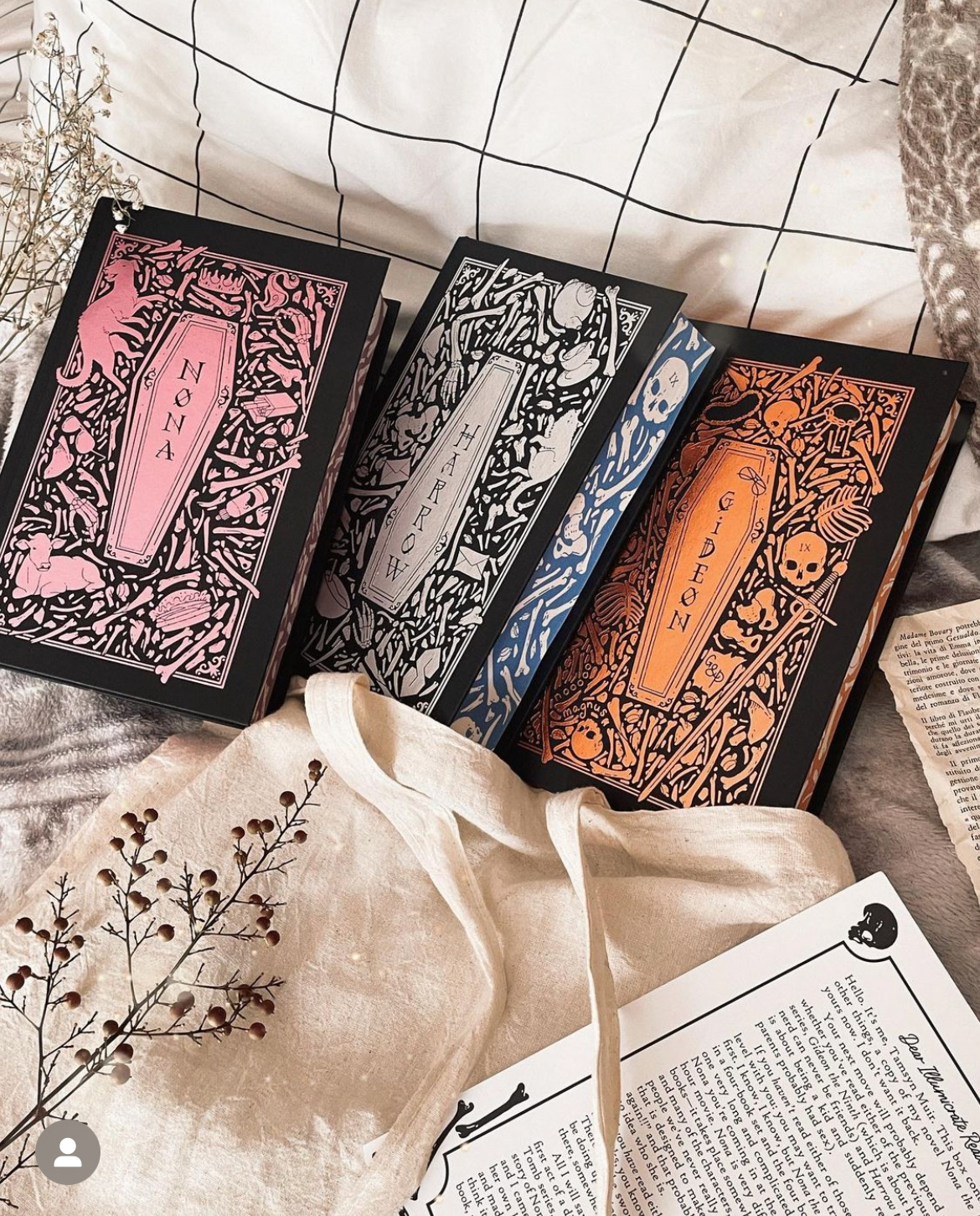 Naked hardback and spray edges designed for Locked Tomb special edition