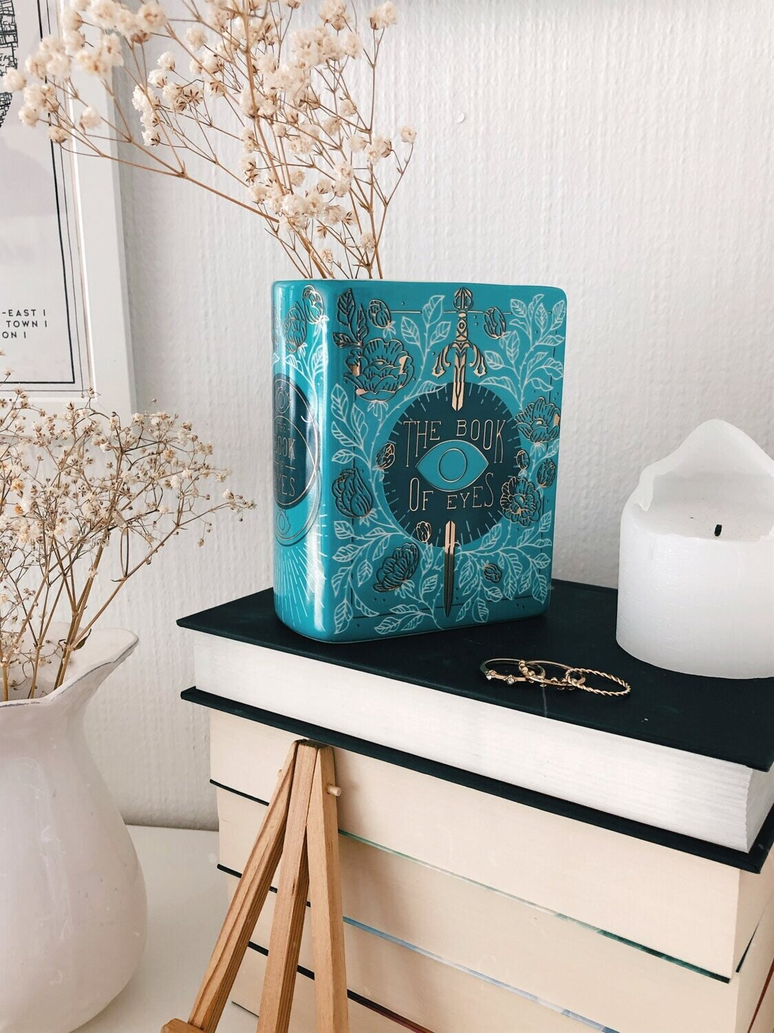 Ceramic book pot inspired by Sorcery of Thorns