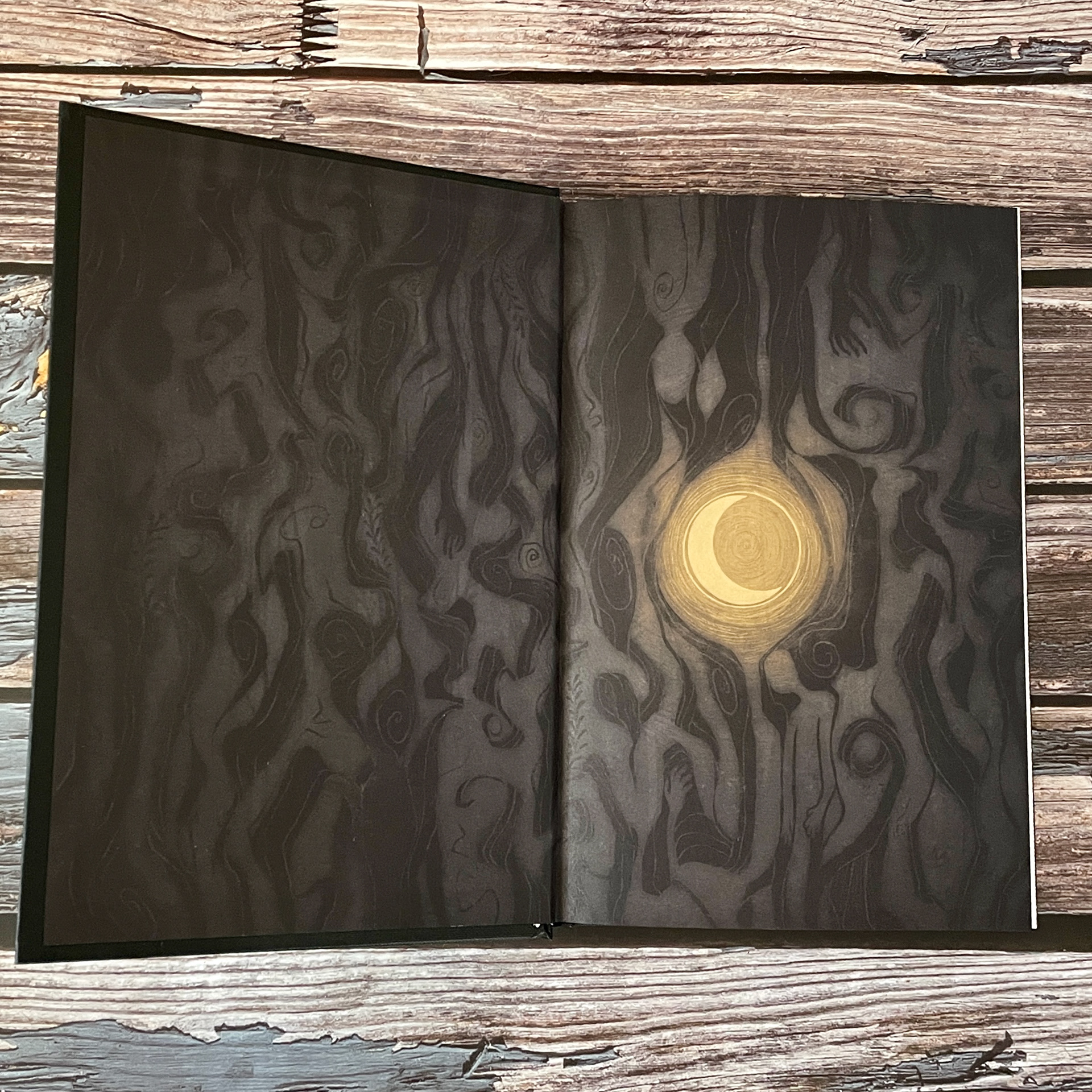 Book of Night endpapers for Illumicrate May 2022