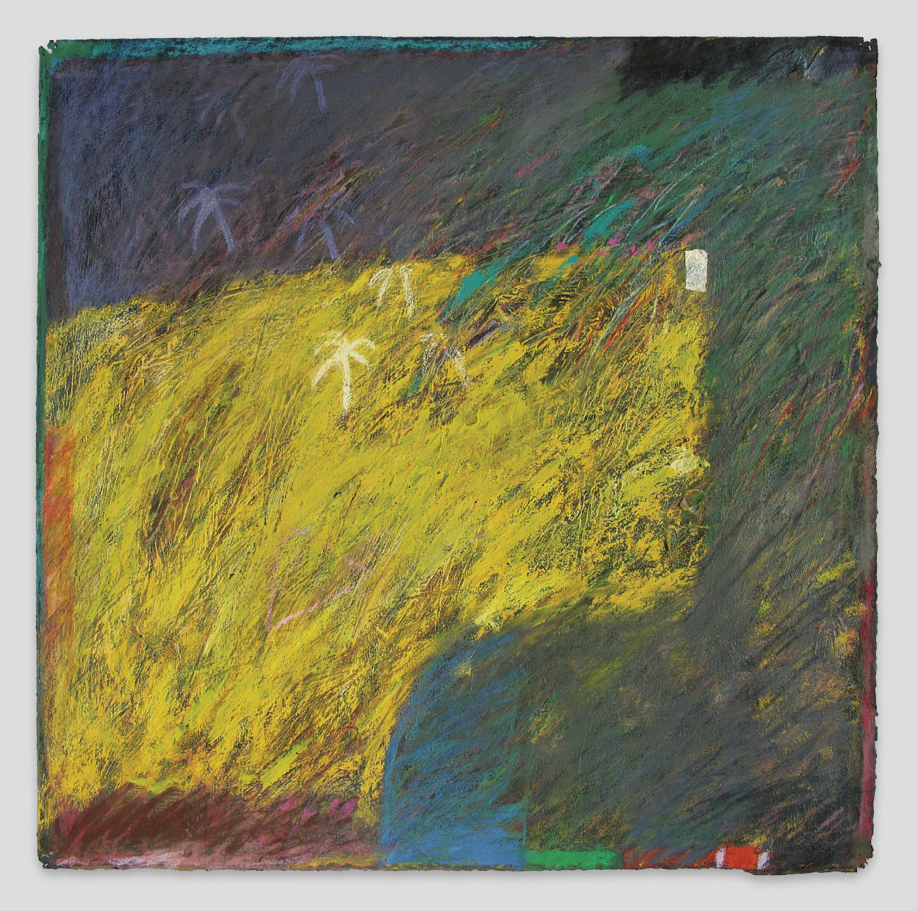 "My Father's Fields" | pastel & collage on black Arches cover | 22.25" x 22" | 1988