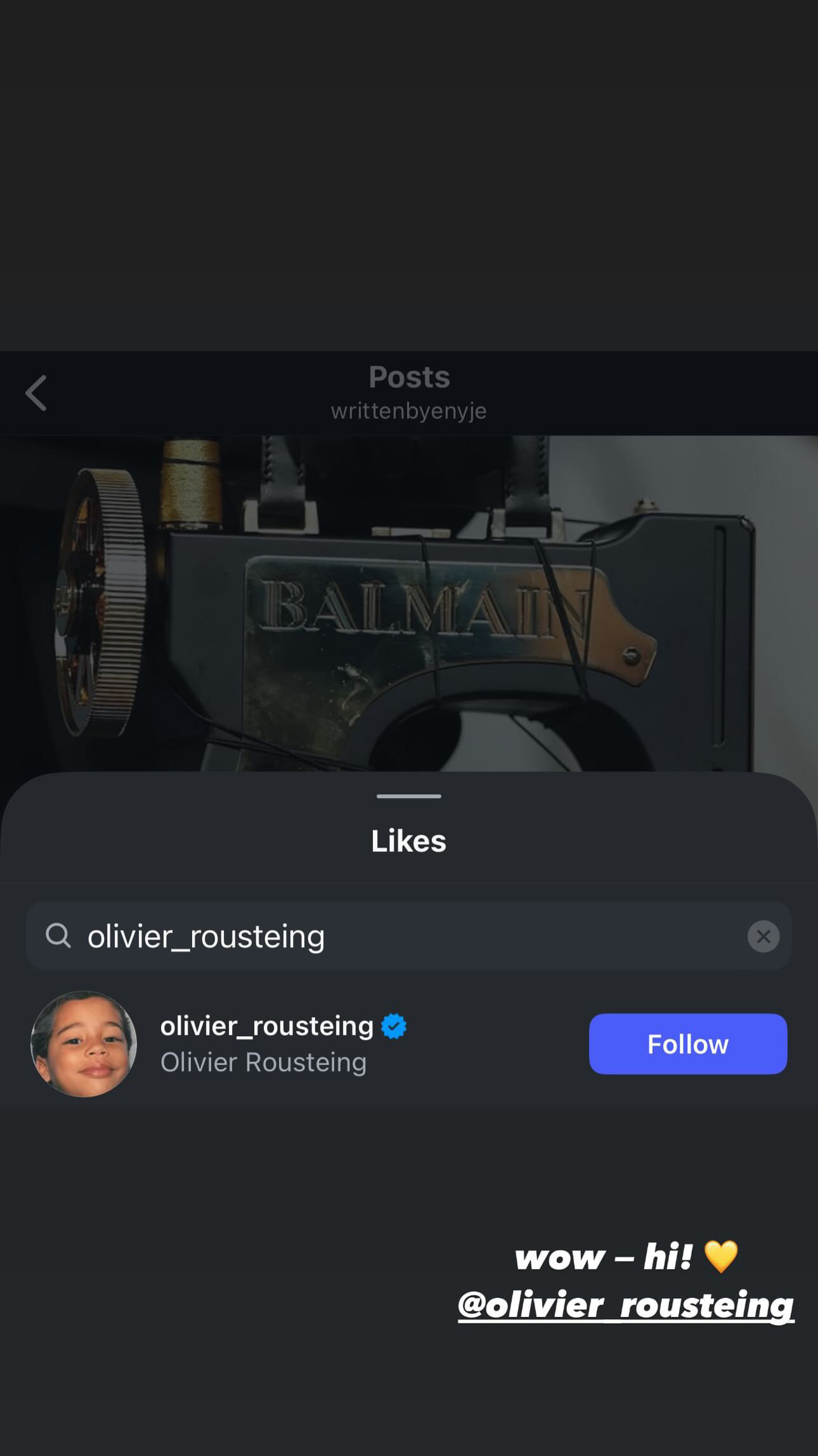 Olivier Rousteing, Creative Director of Balmain