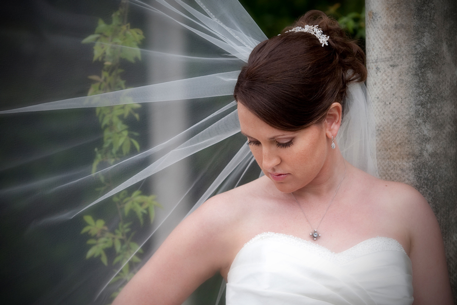 Bridal gown portrait