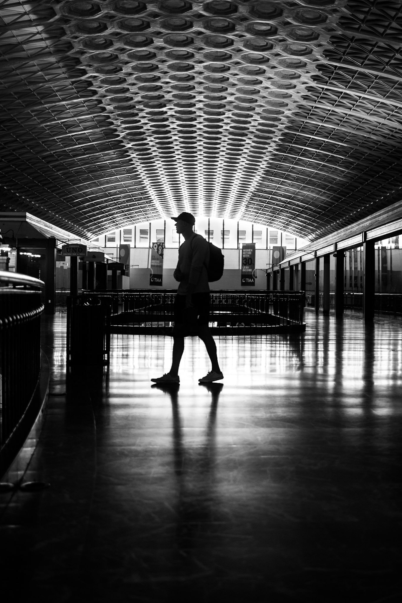 waiting for the train