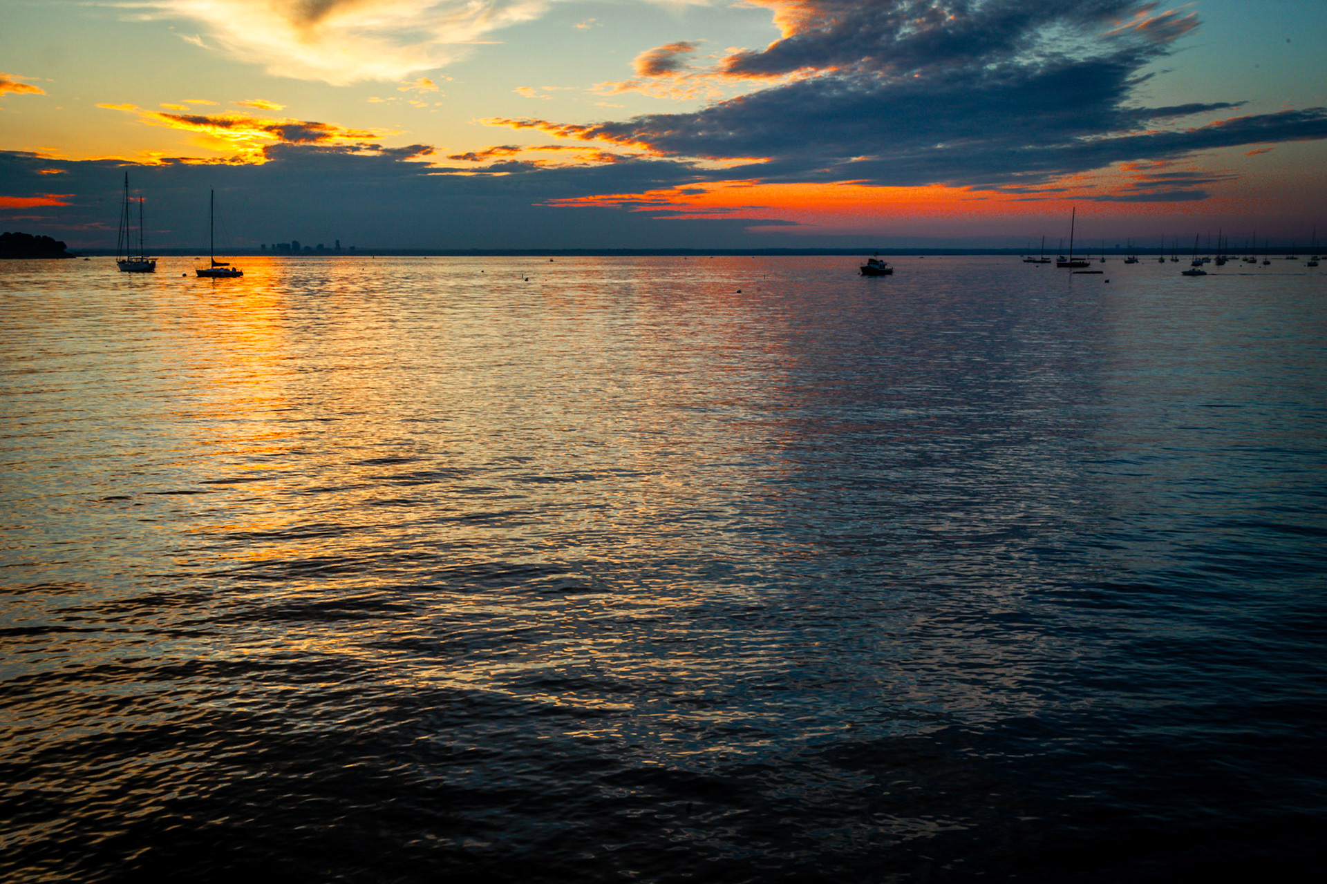 sunset reflection