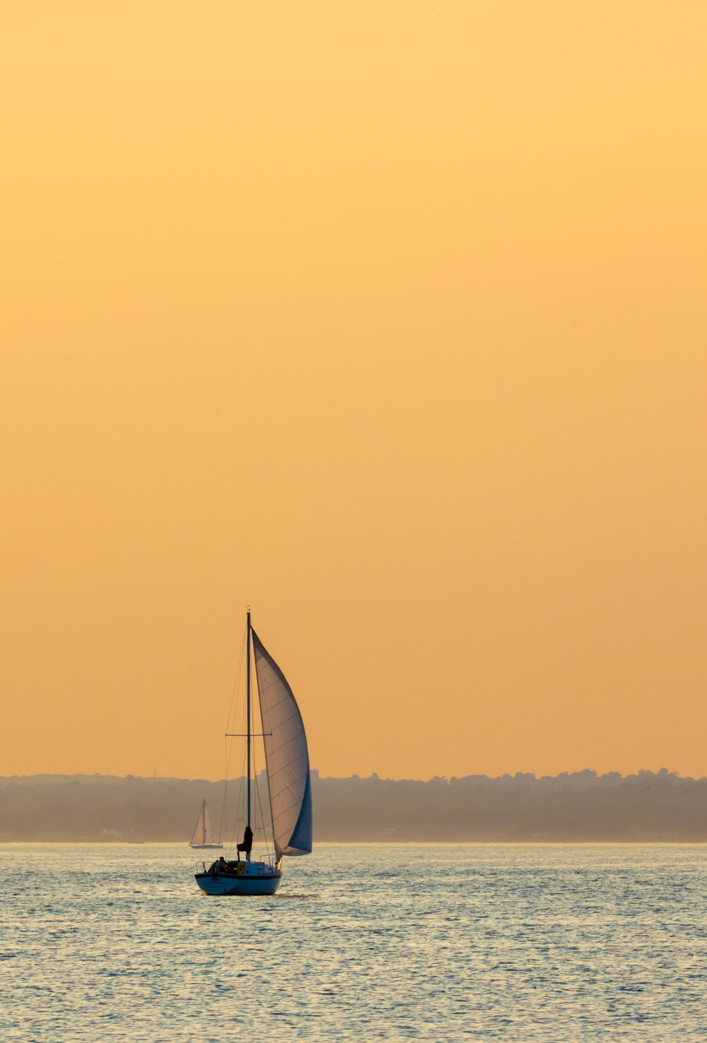 sailing at sunset